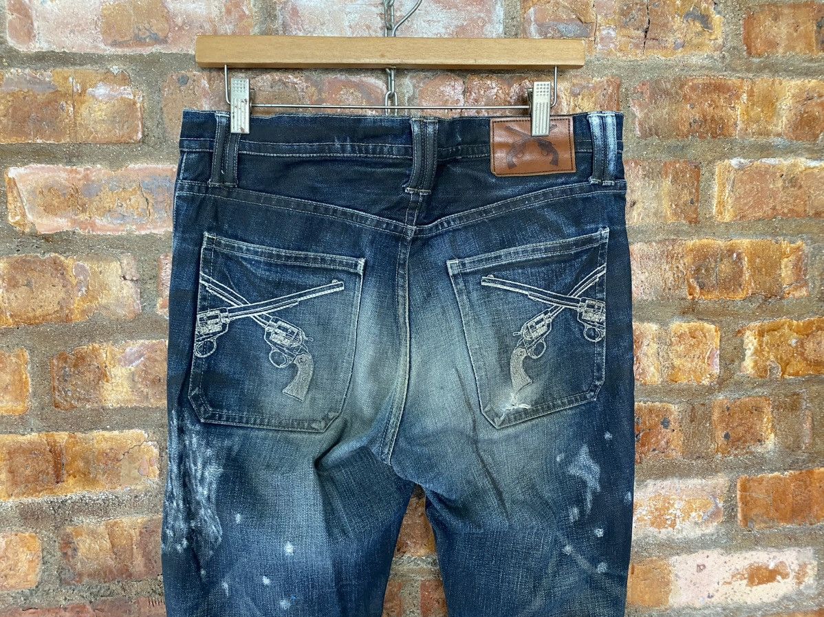 Mastermind Japan × Roar ROAR Flare Embordered Revolver Wash Faded pants Size US 33 - 3 Thumbnail