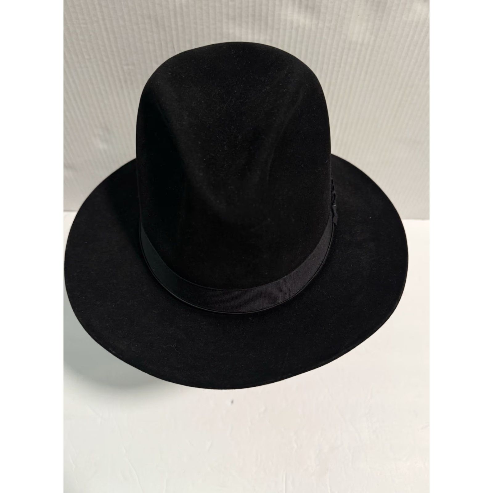Stetson VINTAGE Fedora Hat John B. Stetson "The Imperial" Black Fur Felt Size 7 1/8 Bencraft NY Mens Size ONE SIZE - 7 Thumbnail