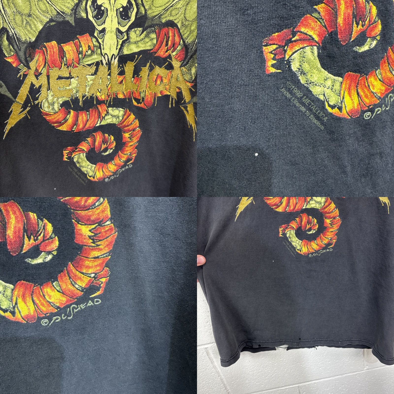 Vintage VINTAGE Metallica T-Shirt Men Large 90s Band Merch Graphic Print Black Crew Neck Short Sleeve Metallica Logo Size US L / EU 52-54 / 3 - 8 Thumbnail