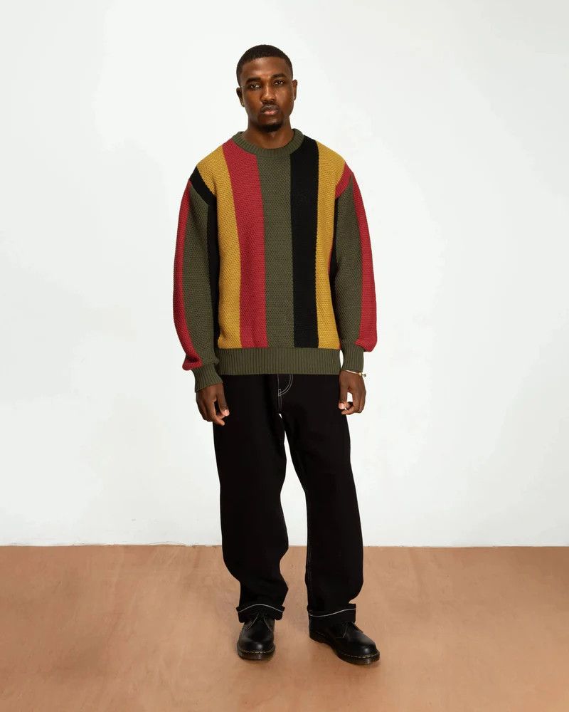 Patta o1mle0426 Patta Striped Honeycomb Knitted Sweater Size US S / EU 44-46 / 1 - 4 Thumbnail