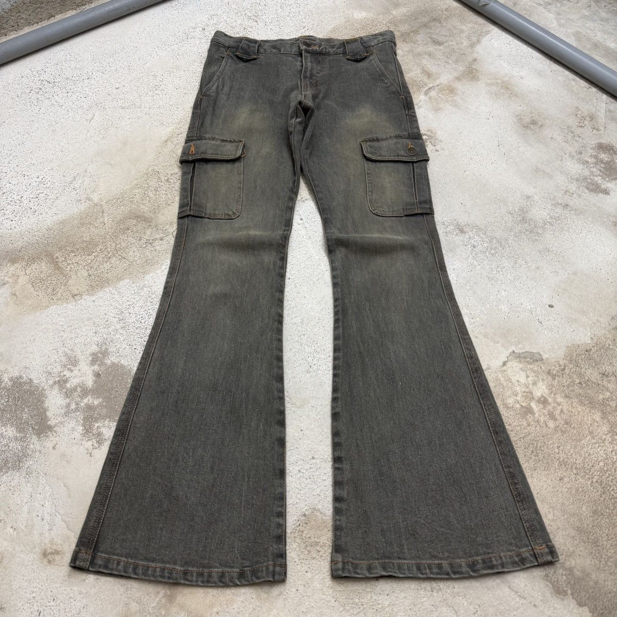 Japanese Brand Pendora Cargo Utility Flare Denim Pants Size 25" / US 0 / IT 36 - 1 Thumbnail