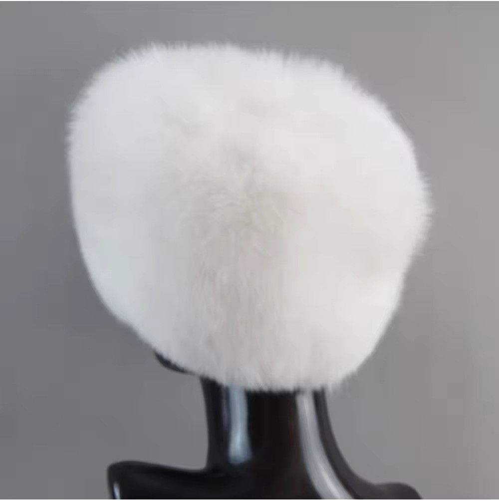 Designer × Vintage Y2k Retro Vintage Style Natural Fur Winter Hat Size ONE SIZE - 3 Thumbnail