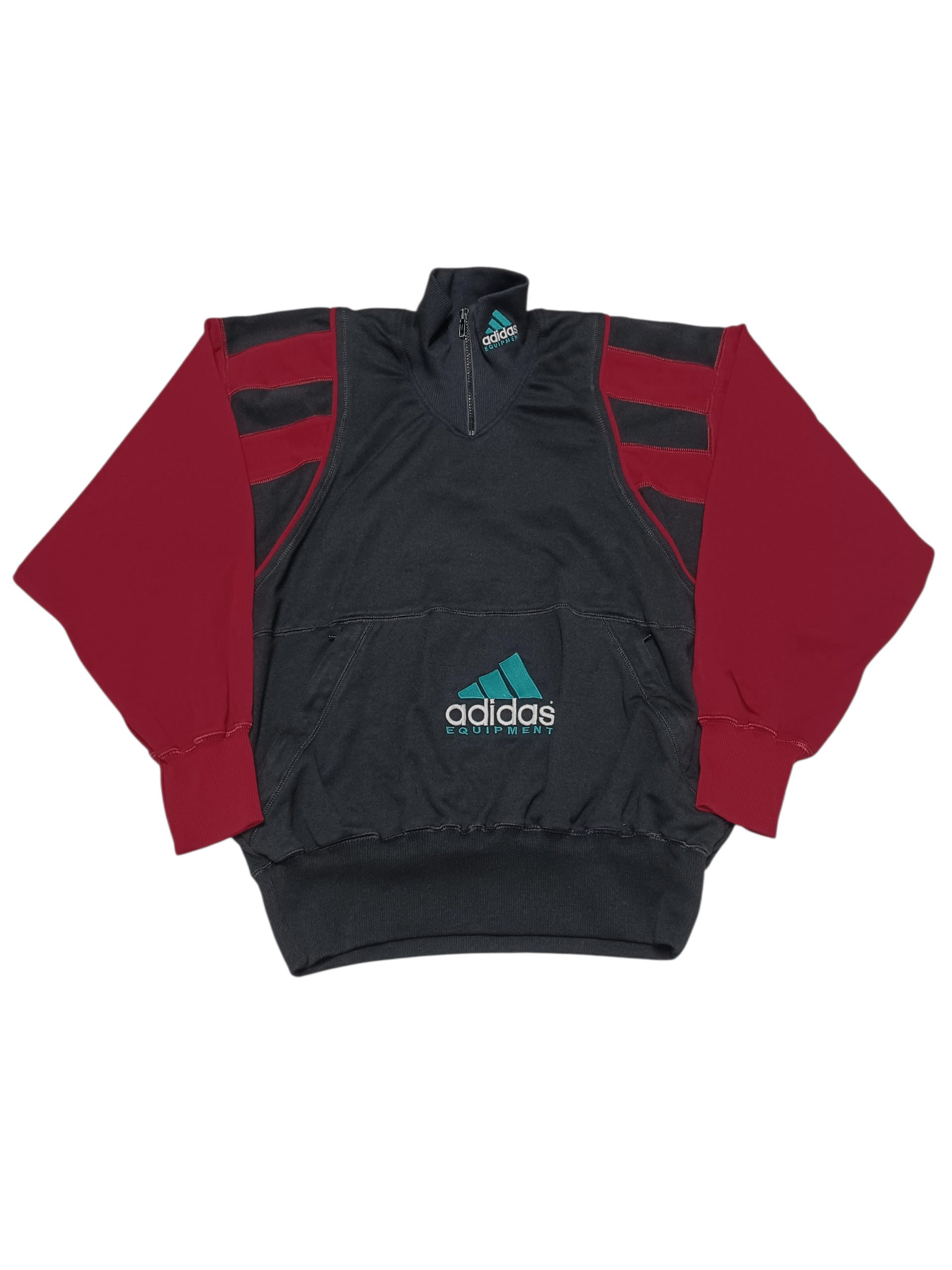 Adidas ADIDAS EQUIPMENT VINTAGE 90S BIG LOGO 1/3 SWEATSHIRT Size US L / EU 52-54 / 3 - 1 Thumbnail