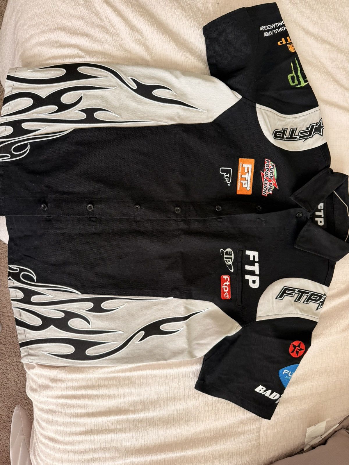 Fuck The Population Raceway button up shirt Size US M / EU 48-50 / 2 - 1 Thumbnail
