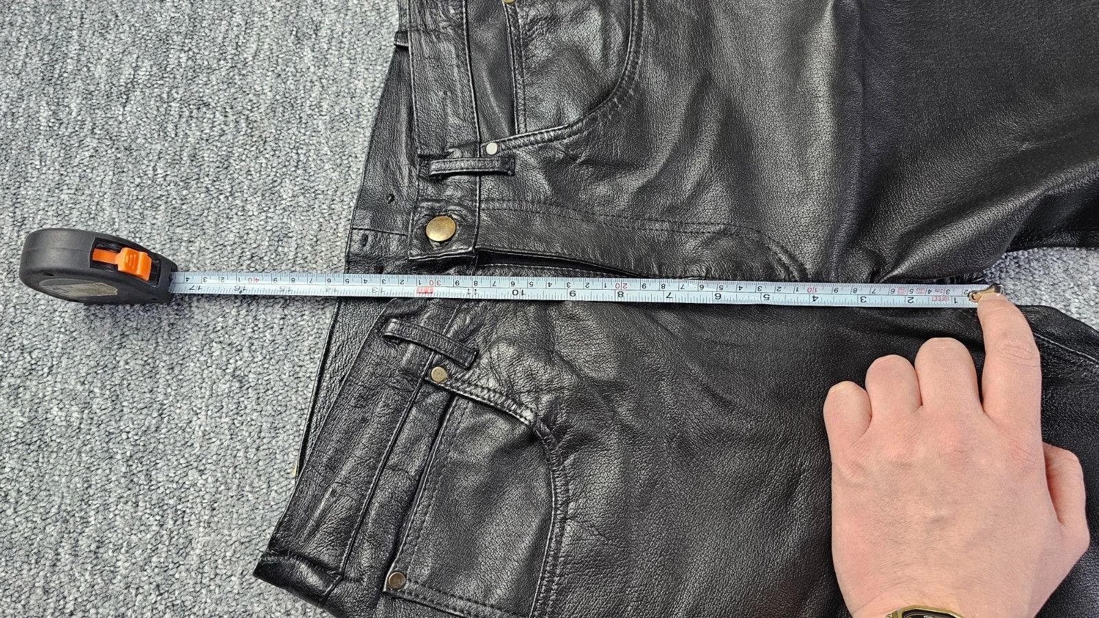 Other Buster Genuine Leather Pants Women W28 Black High Rise Size 28" / US 6 / IT 42 - 8 Thumbnail
