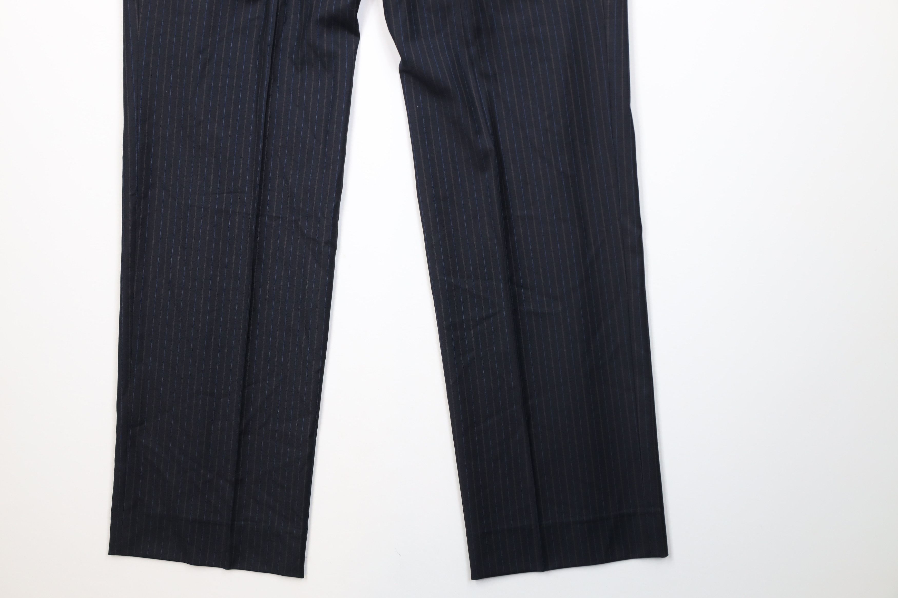 Vintage Vintage Streetwear 2 Piece Super 140s Wool Striped Suit Size 44L - 13 Thumbnail