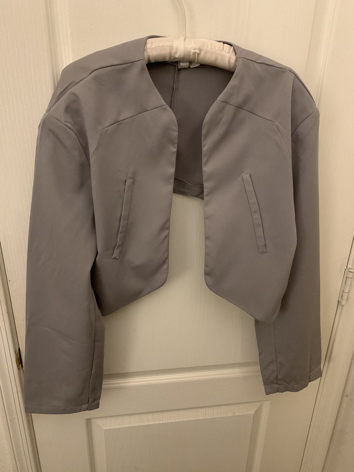 image of Korean Avant Garde Silver Blazer Jacket, Men's (Size Large)