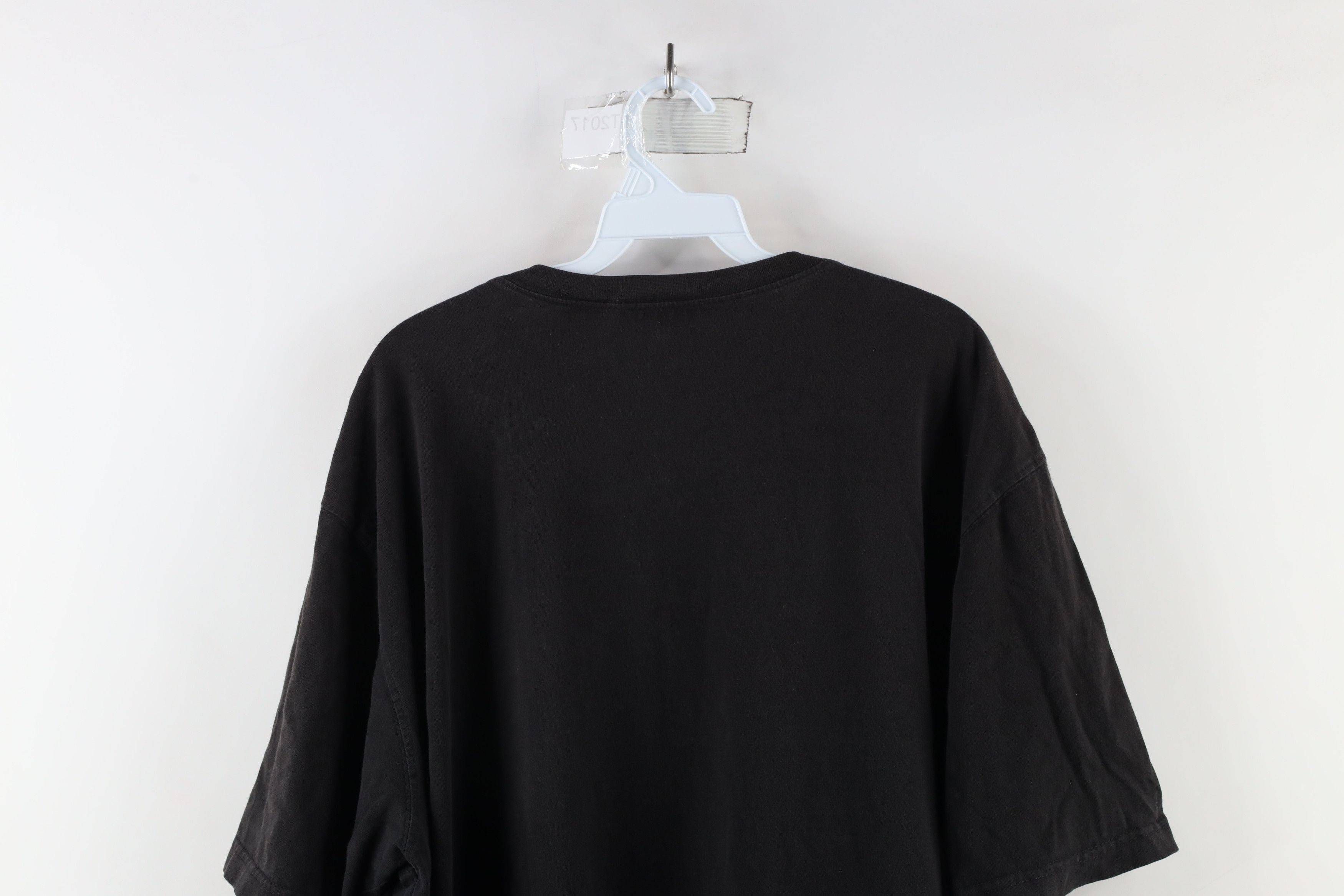 Vintage Vintage 90s Streetwear Blank Pocket Cotton T-Shirt Black Size US XXL / EU 58 / 5 - 10 Thumbnail