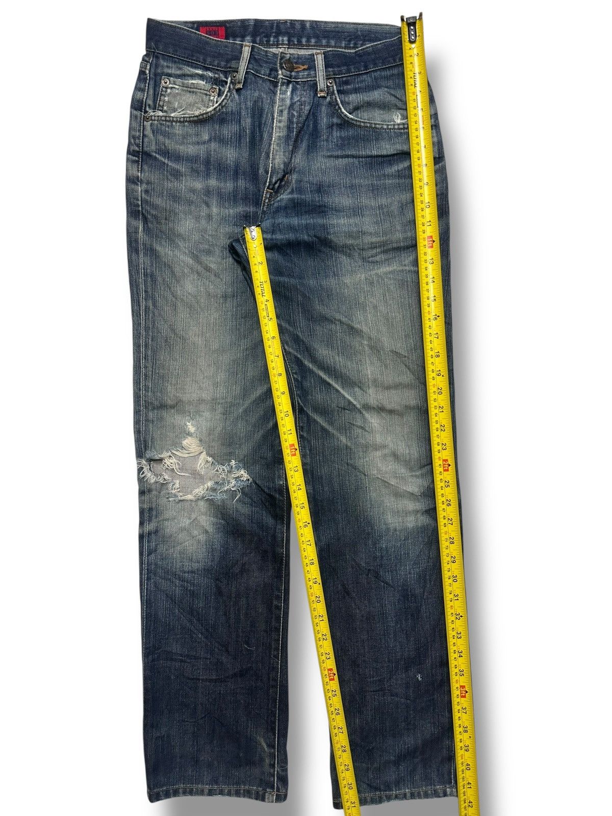 Edwin EDWIN 503 ZZ Vintage Distressed Japan Straight Jeans & Faded Size US 30 / EU 46 - 17 Thumbnail