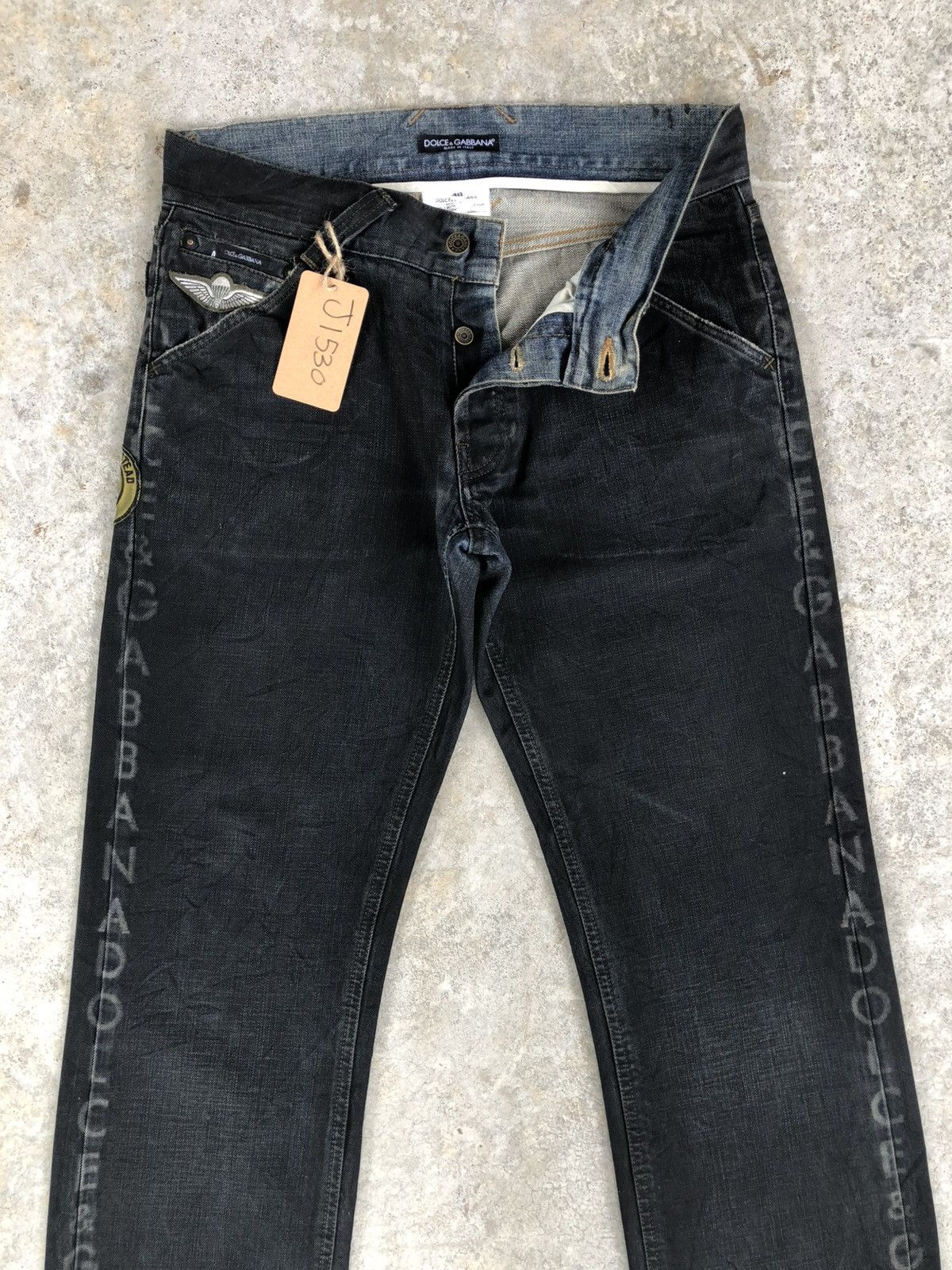 Dolce & Gabbana Dolce Gabbana Waxed Denim Wide Patchwork Size US 32 / EU 48 - 3 Thumbnail