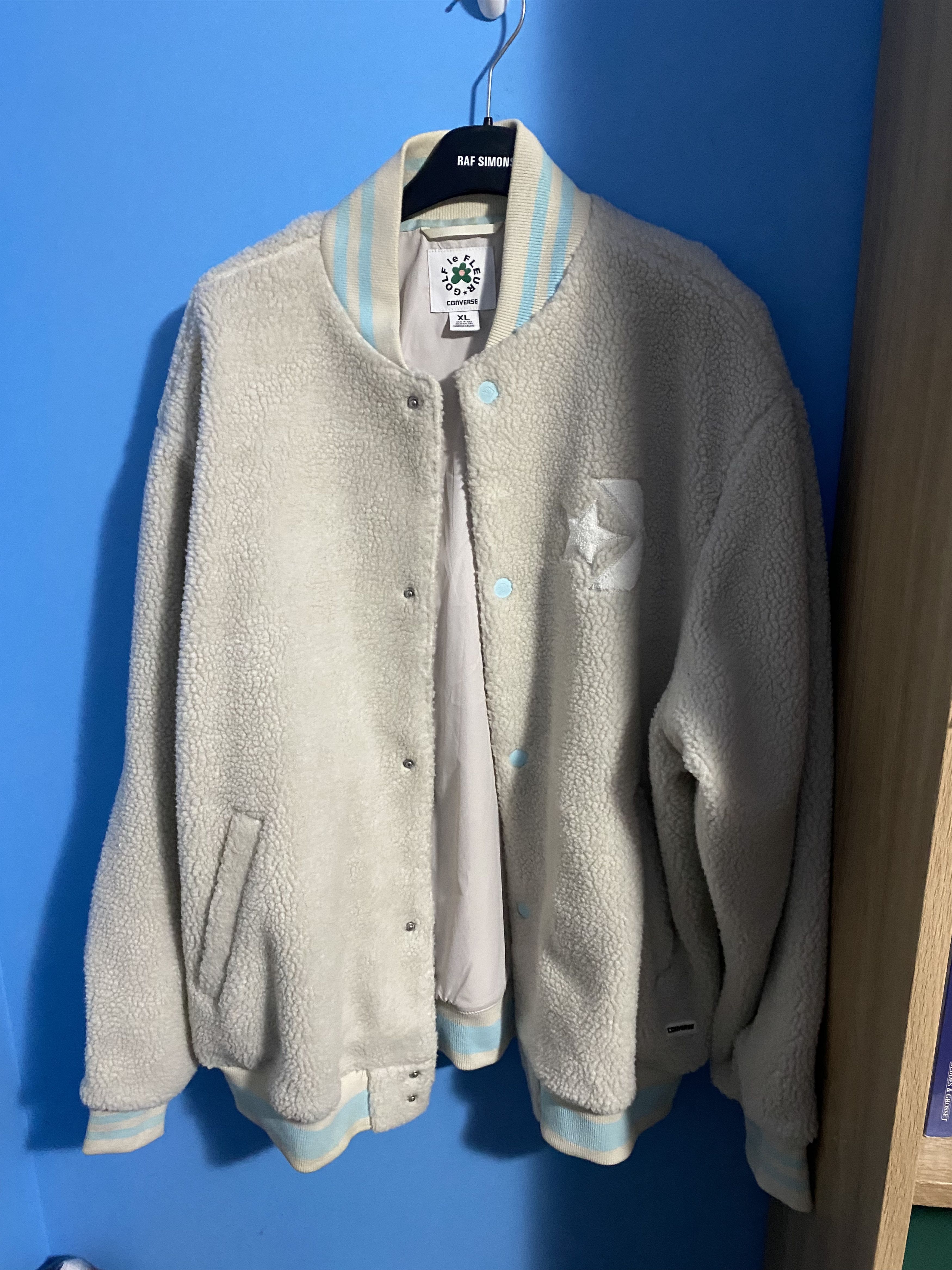 Converse × Golf le Fleur Golf Le Fleur* X Converse Sherpa Varsity Jacket Size US XL / EU 56 / 4 - 1 Thumbnail