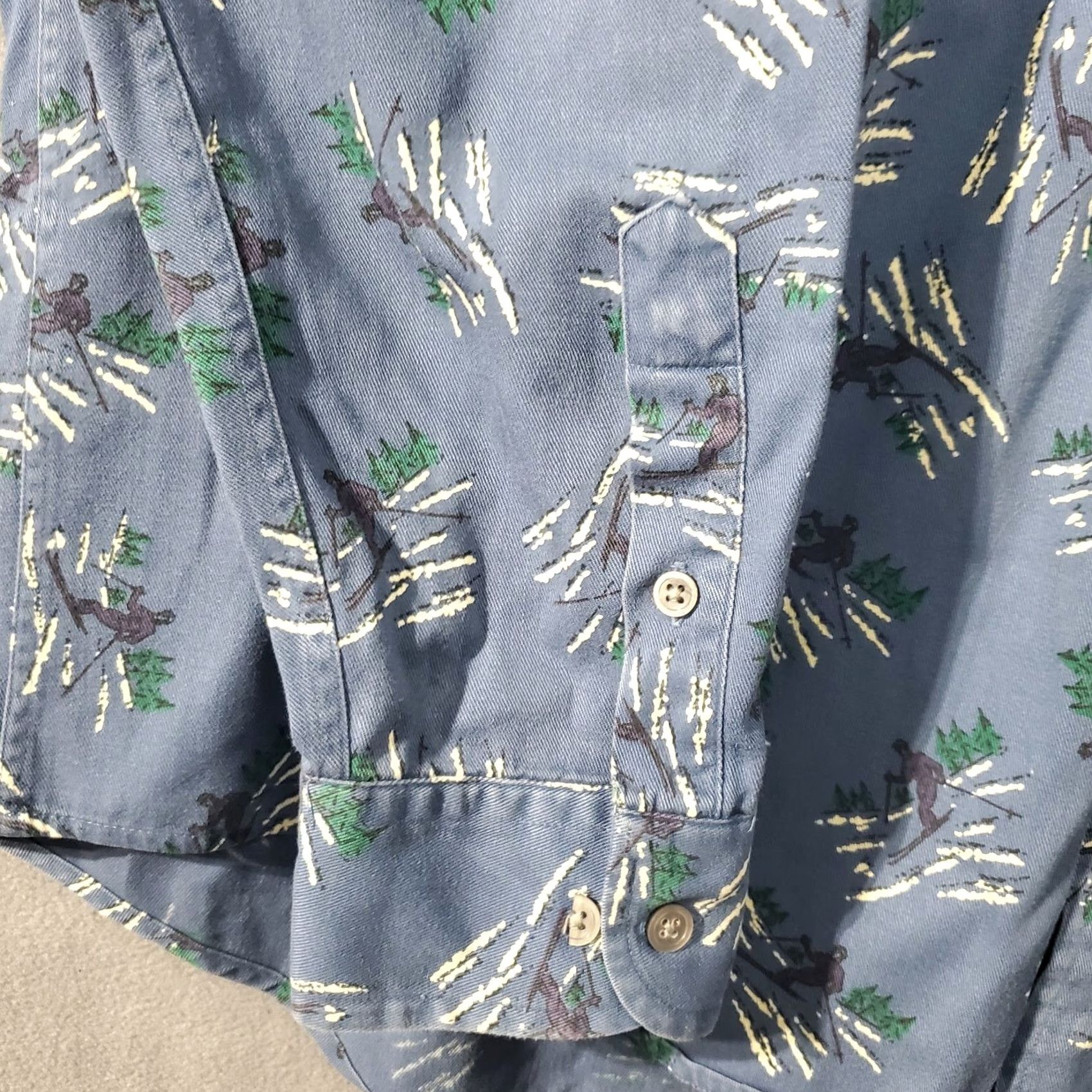 Vintage VINTAGE Cambridge Classics Shirt Mens XL Blue 90s Y2K Skiing All Over Print Size US XL / EU 56 / 4 - 2 Thumbnail