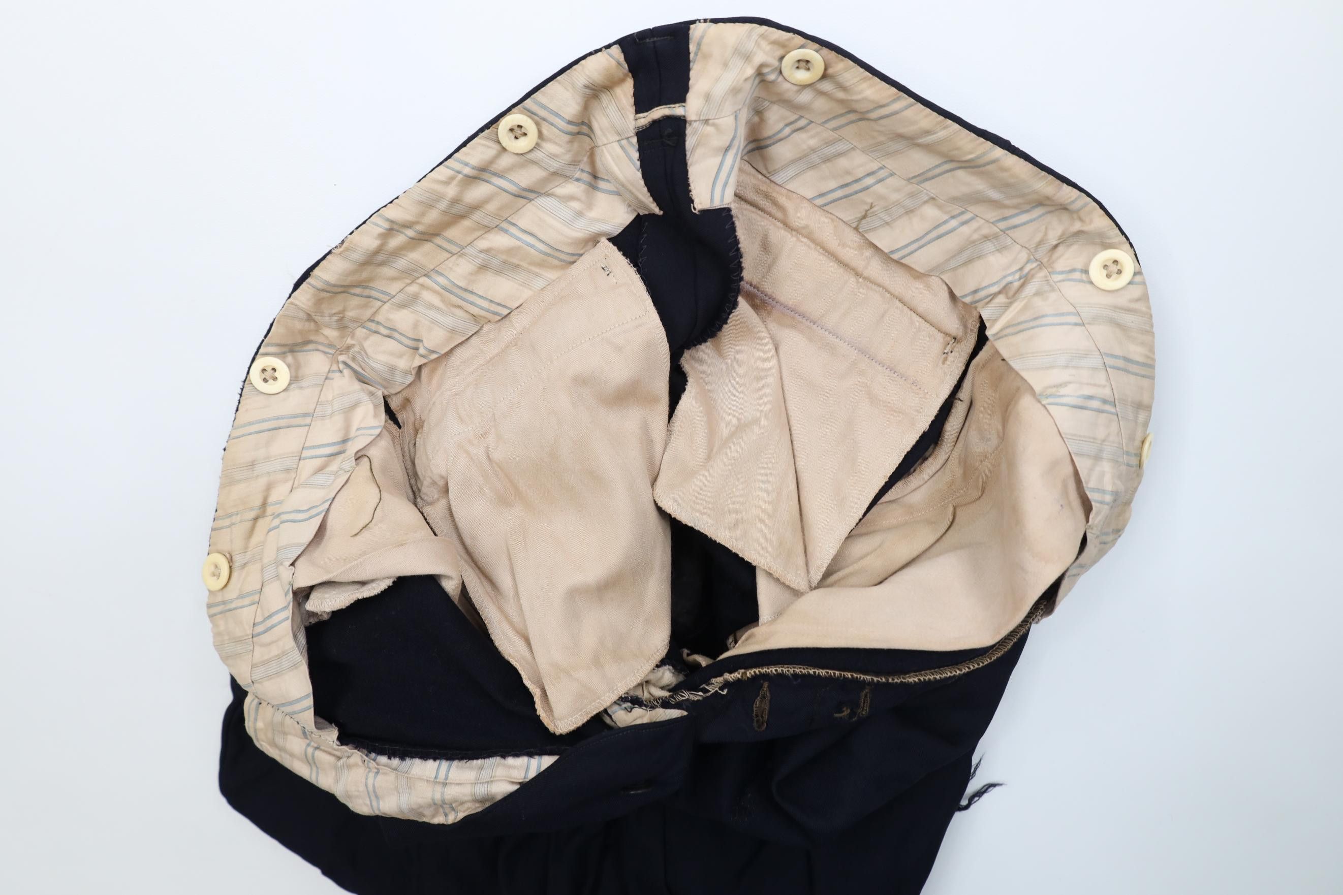 Vintage Vintage Early 1900s Button Fly Wool Gabardine Buckle Pants Size US 30 / EU 46 - 19 Thumbnail
