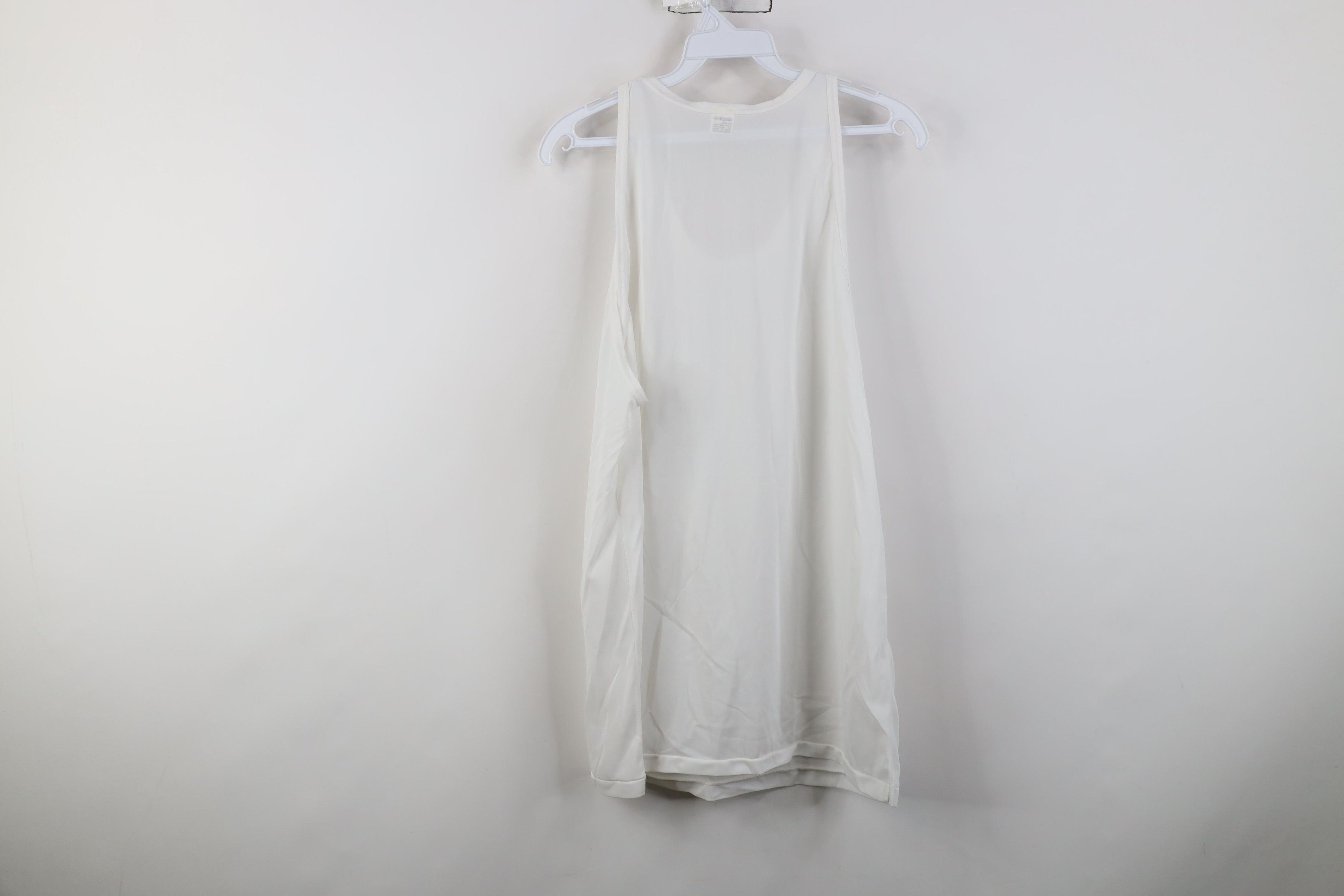 Vintage Vintage 70s Streetwear Mesh Nylon Tank Top T-Shirt White USA Size US L / EU 52-54 / 3 - 7 Thumbnail