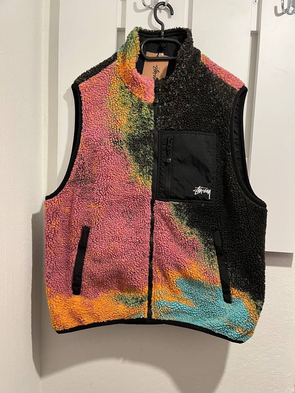 Stussy Stussy jacquard dye Sherpa vest | Grailed