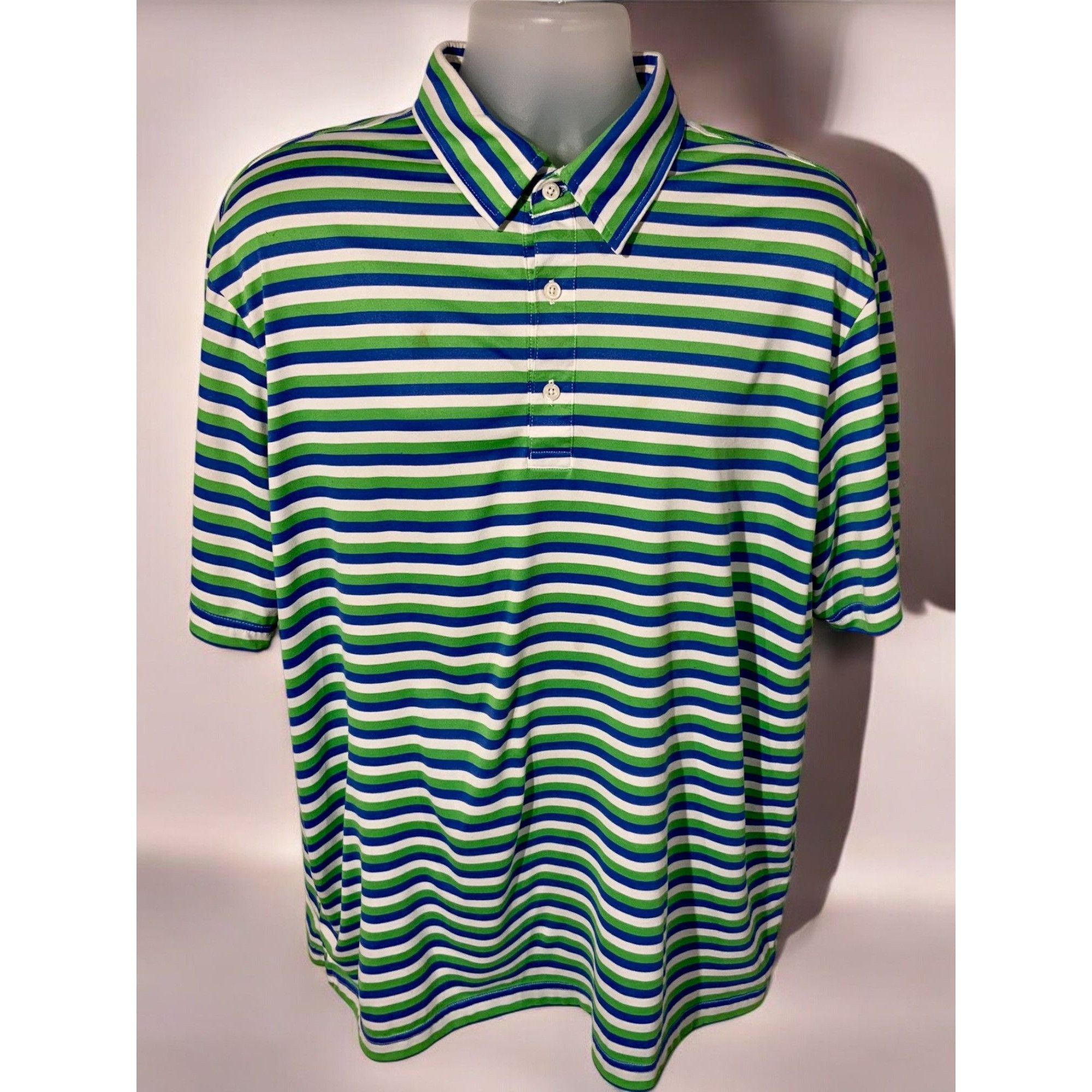 Cremieux Cremieux Club 38 Performance Polo Shirt XL Striped Size US XL / EU 56 / 4 - 7 Thumbnail