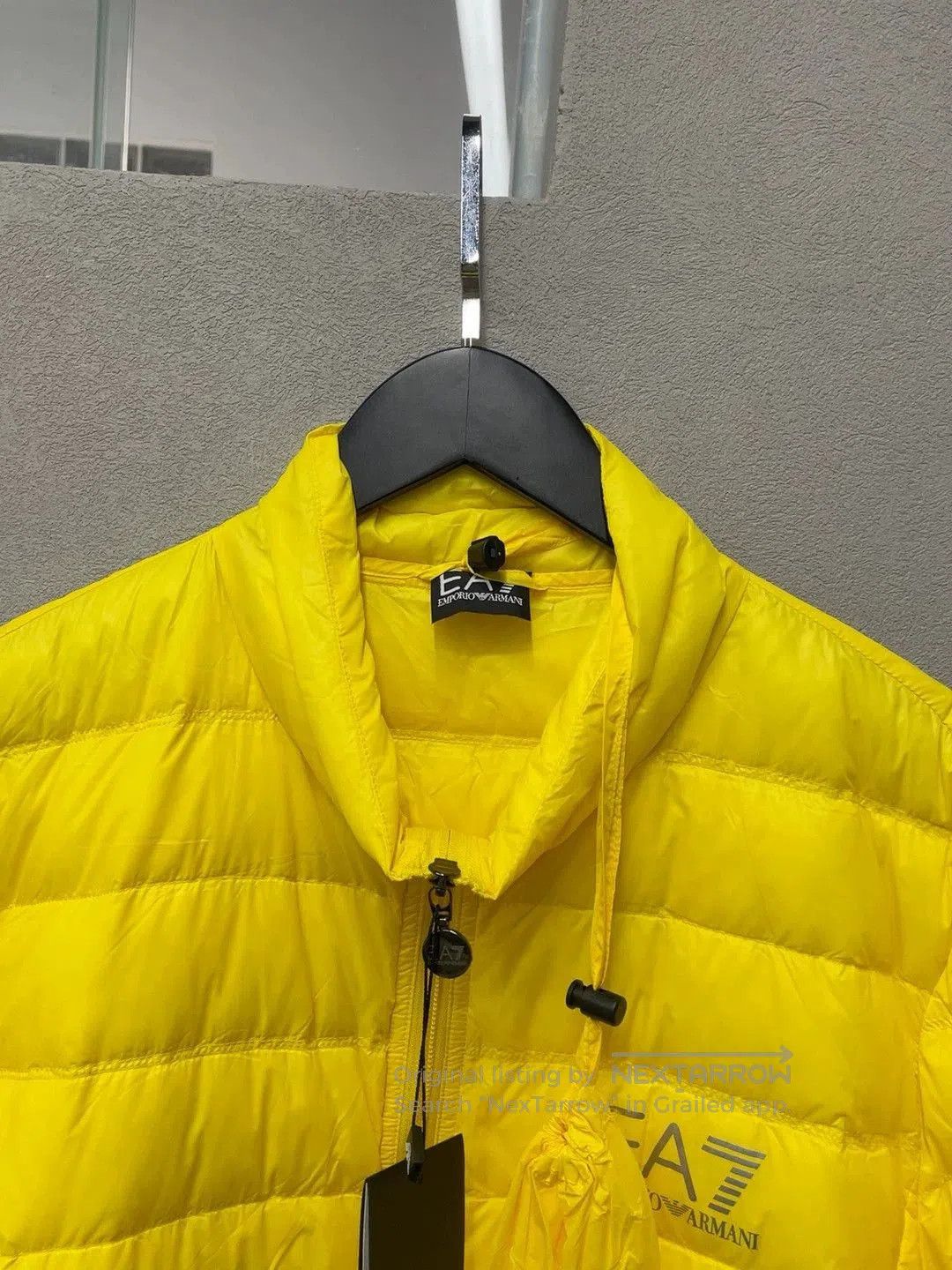 Emporio Armani yellow lightweight down jacket by EA7. Size US L / EU 52-54 / 3 - 3 Thumbnail