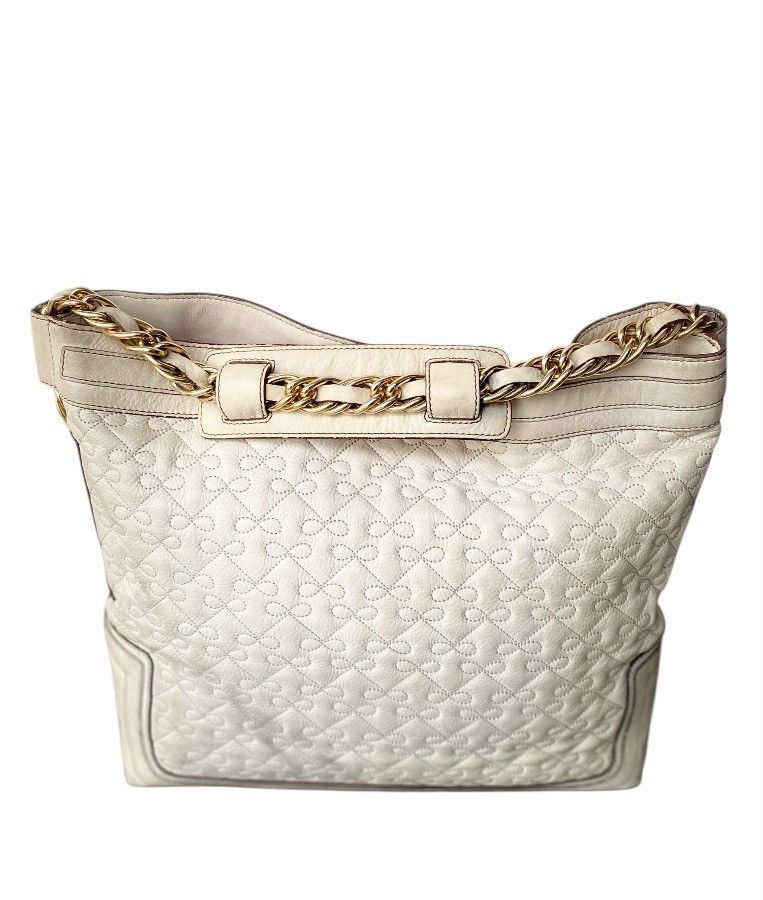 Anya Hindmarch Anya Hindmarch White Leather Chain Link Handle Bag Size ONE SIZE - 5 Thumbnail