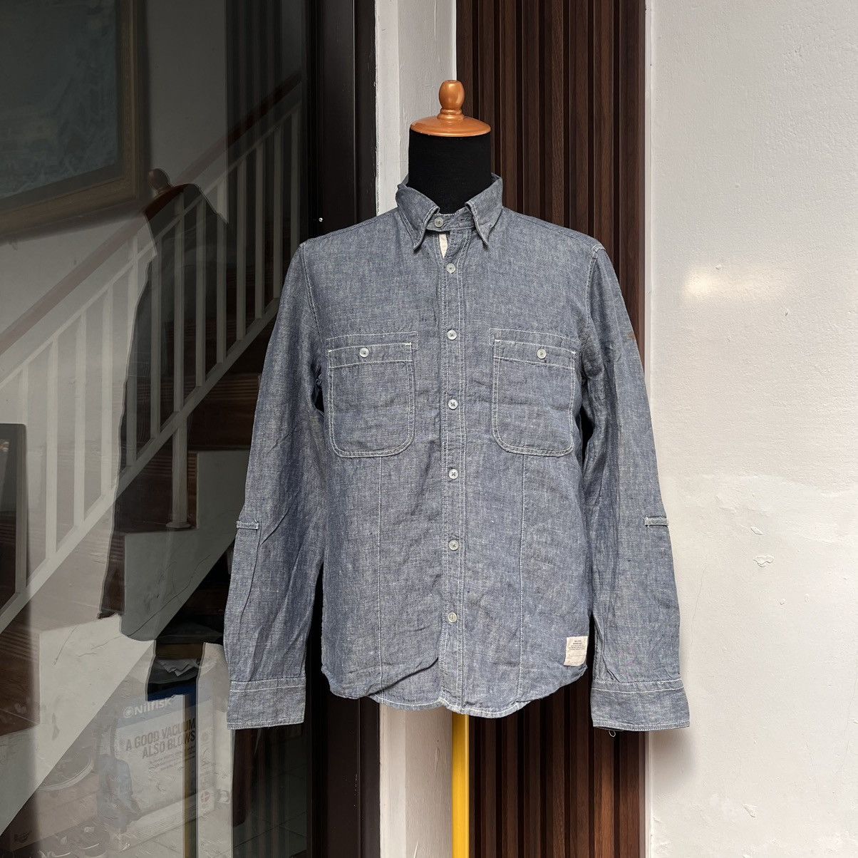 Japanese Brand Chambray J.N.R.D SUPERIOR GARMENT Japan Work Wear Size US M / EU 48-50 / 2 - 1 Thumbnail