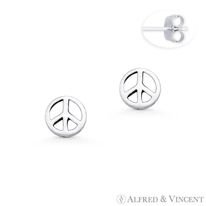 Other Peace Sign Charm Hippie Symbol Stud Earrings Size ONE SIZE - 1 Preview