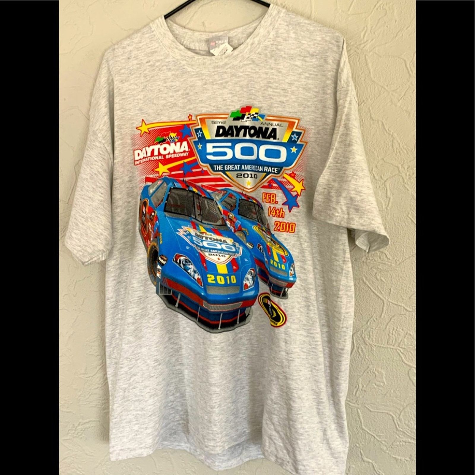 NASCAR MENS DAYTONA 500 OFFICIAL RACE SHIRT XL AWESOME MEGA PRINTS Size US XL / EU 56 / 4 - 1 Thumbnail