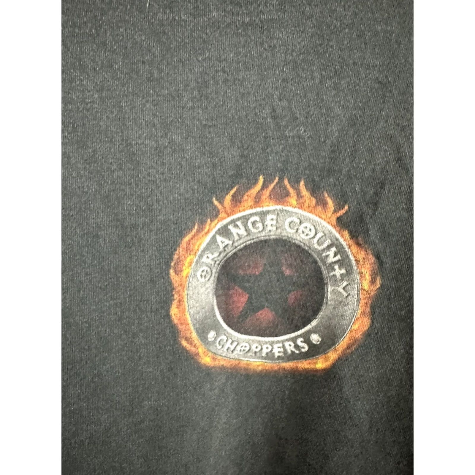Vintage VTG Orange County Choppers OCC Fire Flame Faded Black Biker T-Shirt XL Size Men Shirt Size US XL / EU 56 / 4 - 5 Thumbnail