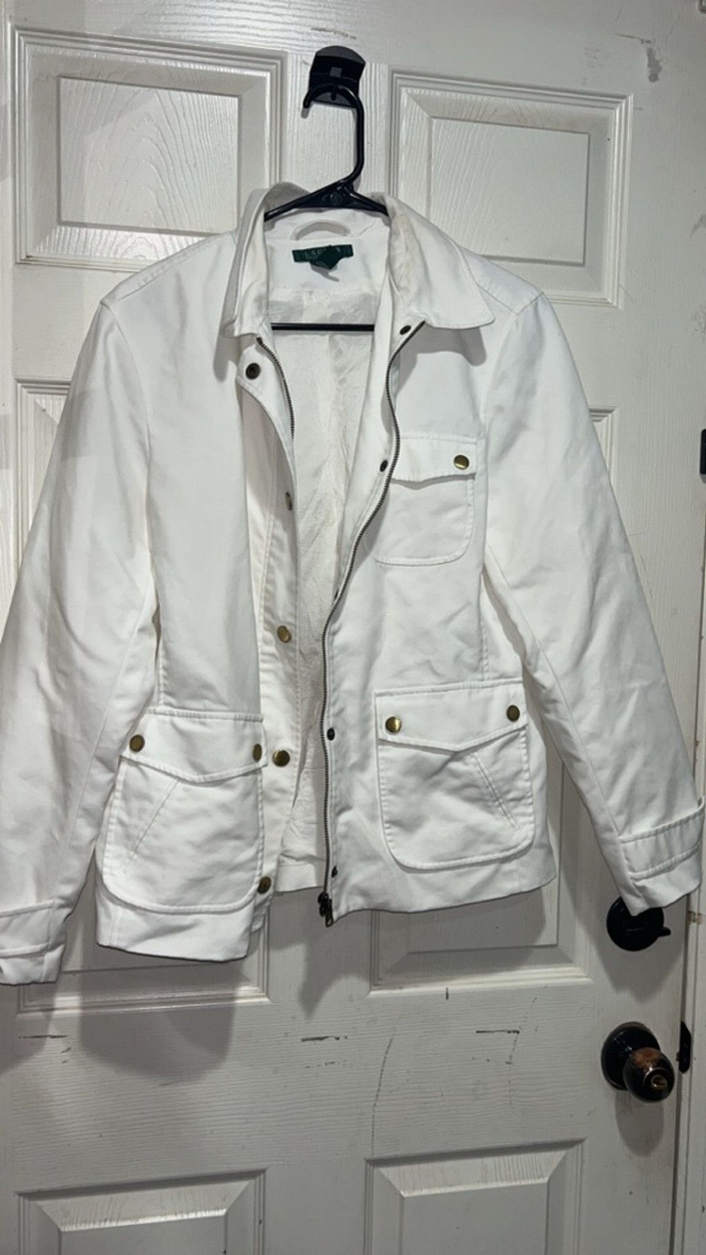 Lauren Ralph Lauren Women's LAUREN Ralph Lauren White Utility Jacket L Size L / US 10 / IT 46 - 2 Thumbnail