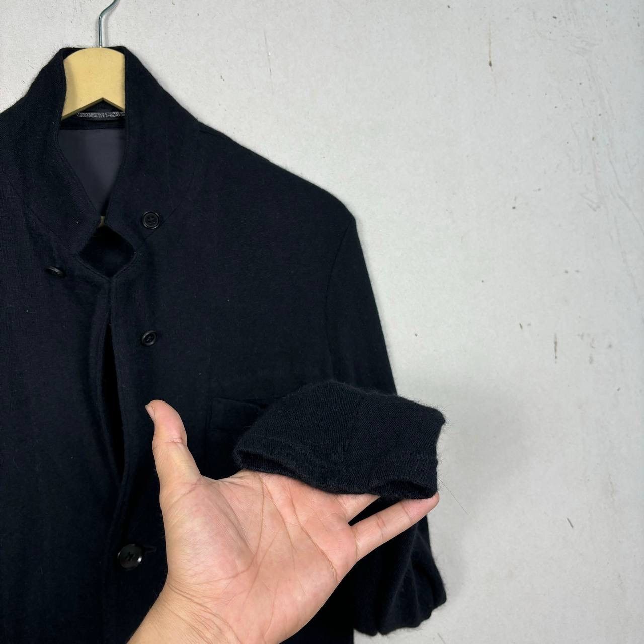 Yohji Yamamoto Yohji Yamamoto Pour Homme SS04 Knit Blazer Rayon Angora Jkt Size US M / EU 48-50 / 2 - 9 Thumbnail