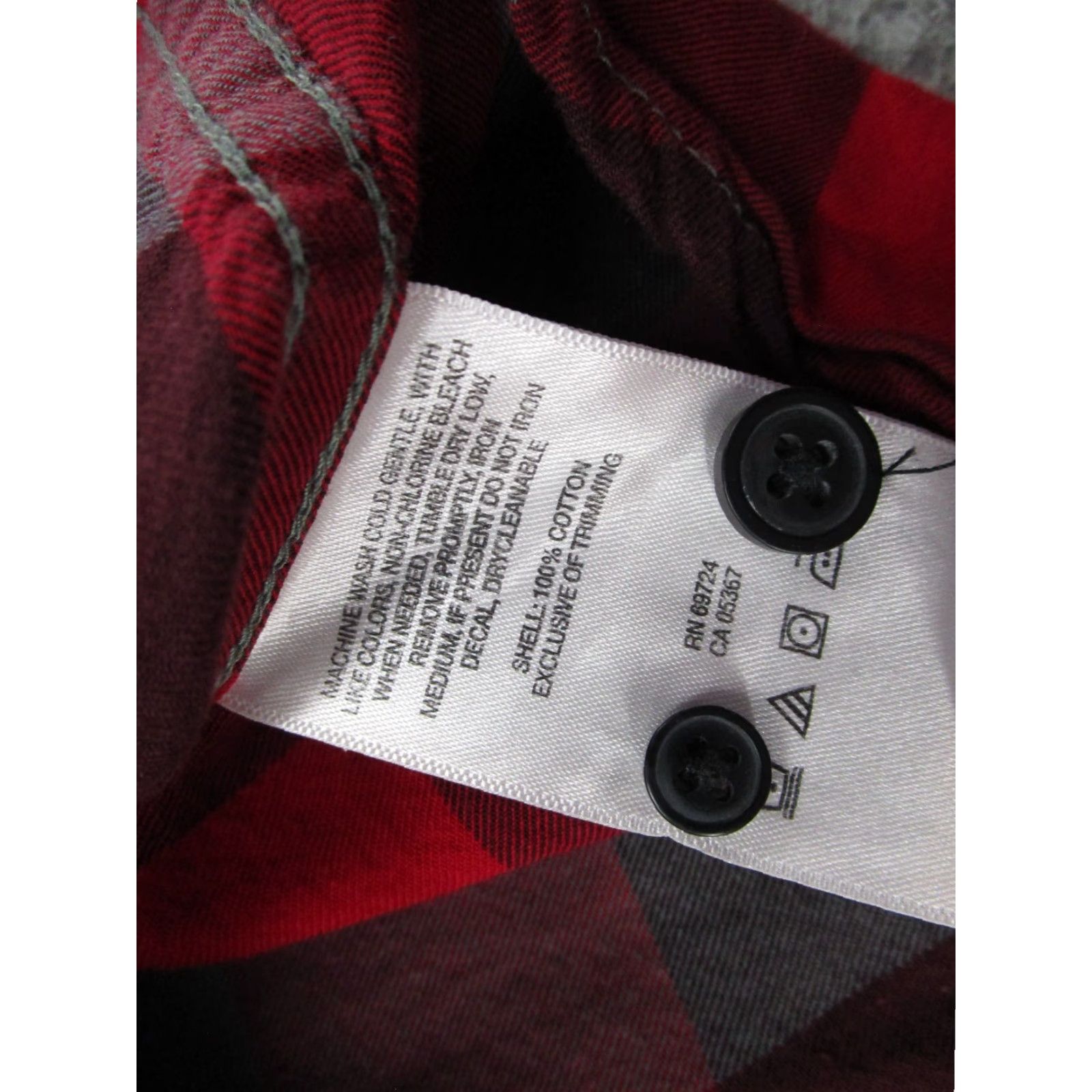 Vintage Columbia Shirt Mens XL Red Black Plaid 100% Cotton Out and Back II Button-Up Flannel - Casual, Button, Long Sleeve, Regular Fit, Vintage No Size US XL / EU 56 / 4 - 3 Thumbnail