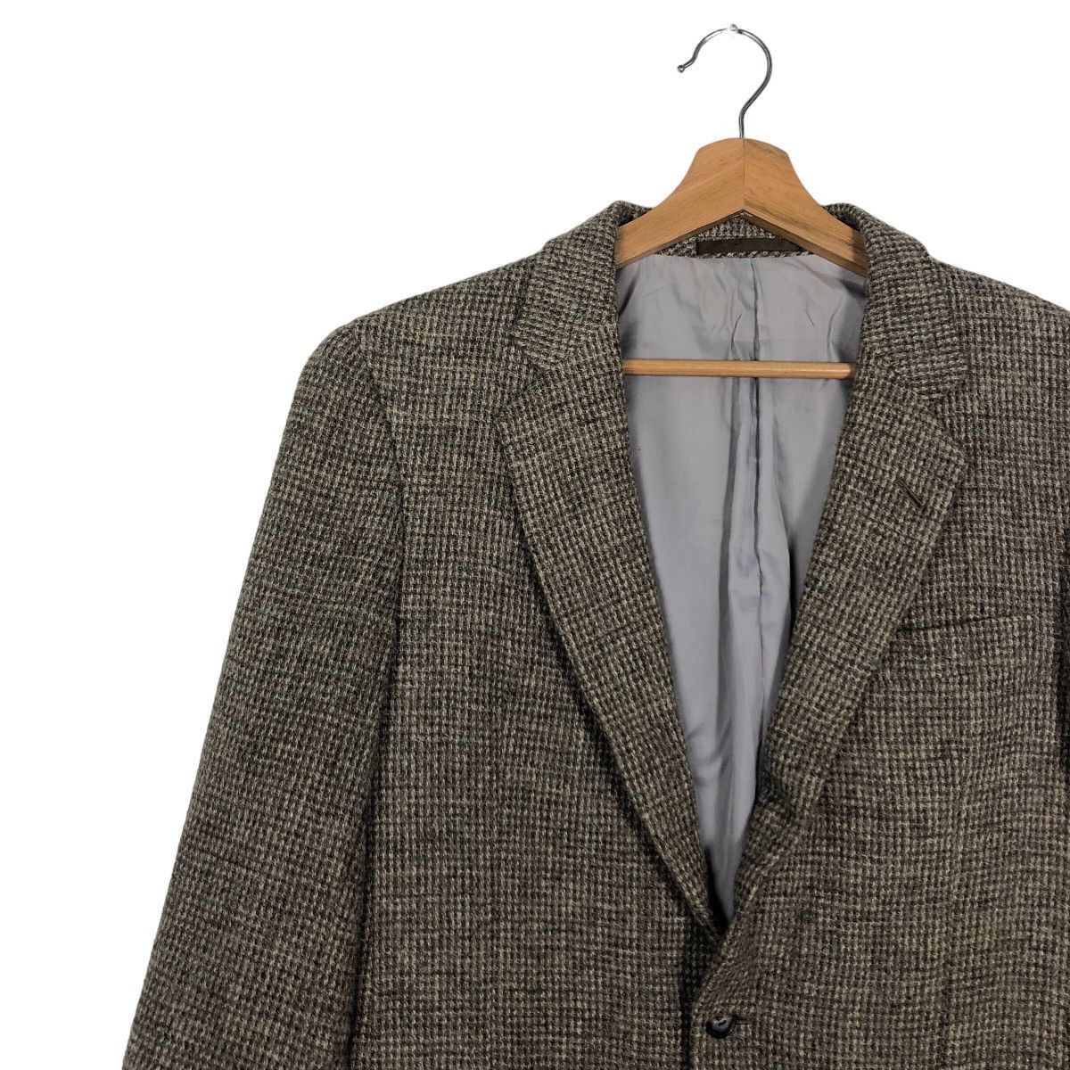 Vintage 🔥90’s Herringbone Wool Jacket Double Breast Calvin Klein Size US M / EU 48-50 / 2 - 6 Thumbnail