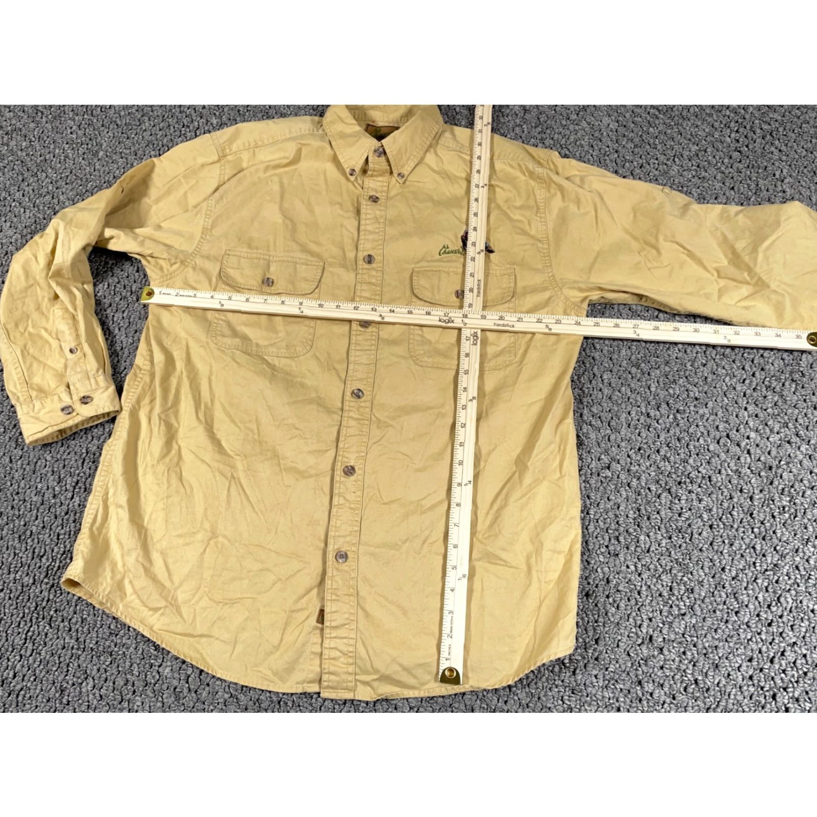 Vintage VINTAGE Bluewater Al Agnew Deer Embroidered Shirt Men XL Beige Twill Button-Up Collared 90s Outdoors Size US XL / EU 56 / 4 - 6 Thumbnail