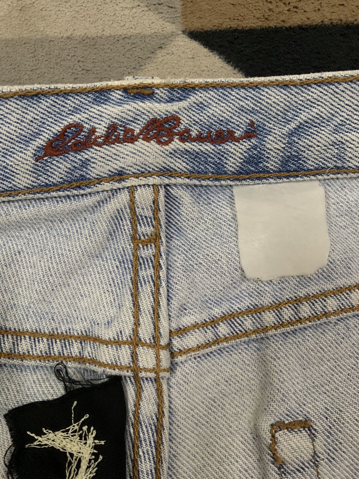 Eddie Bauer Vintage Y2K Eddie Bauer Pre Washed Baggy Loose Ripped Jeans Size US 34 / EU 50 - 19 Thumbnail