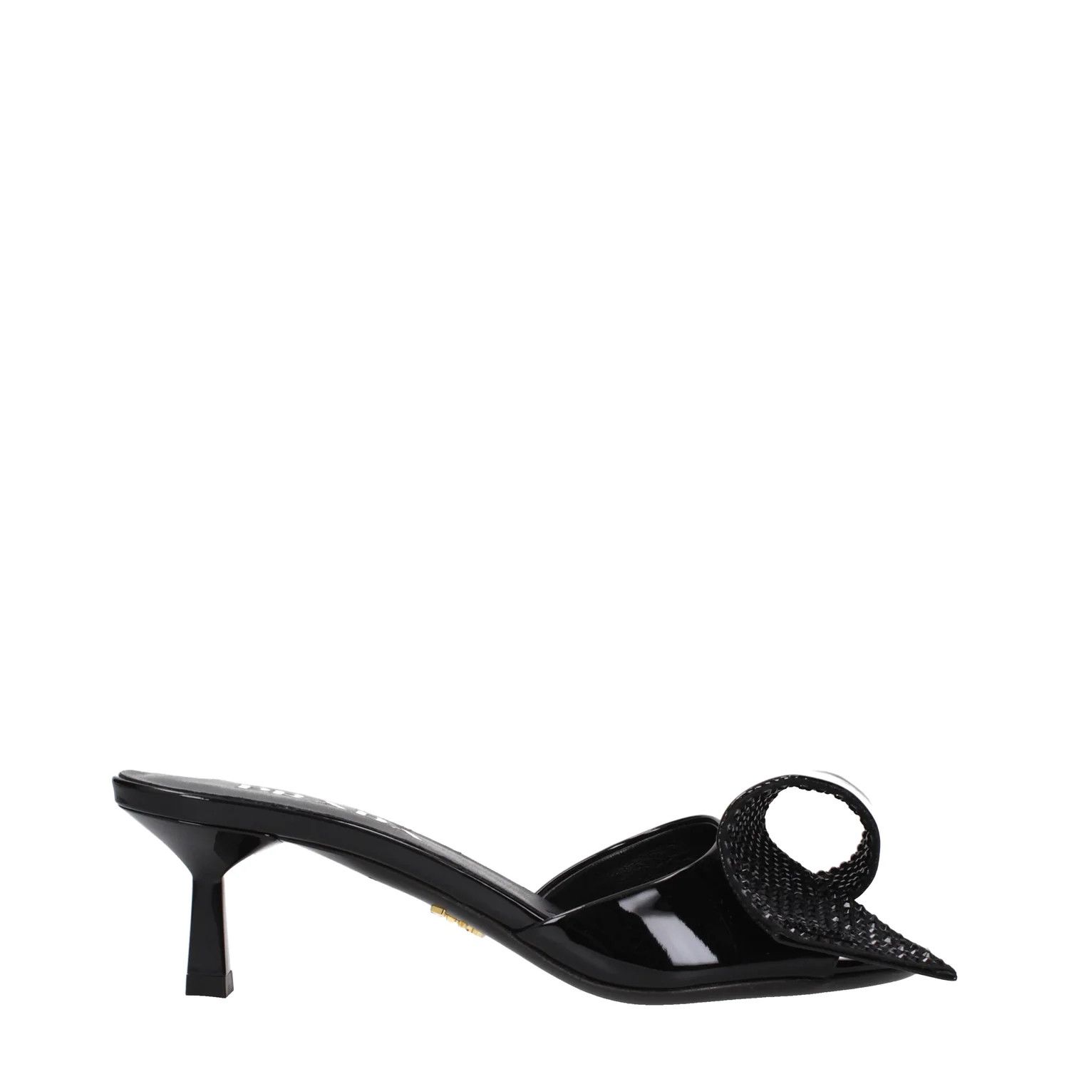 Prada ob1o1e1124 Patent Leather Sandals in Black Size US 8 / IT 38 - 1 Thumbnail