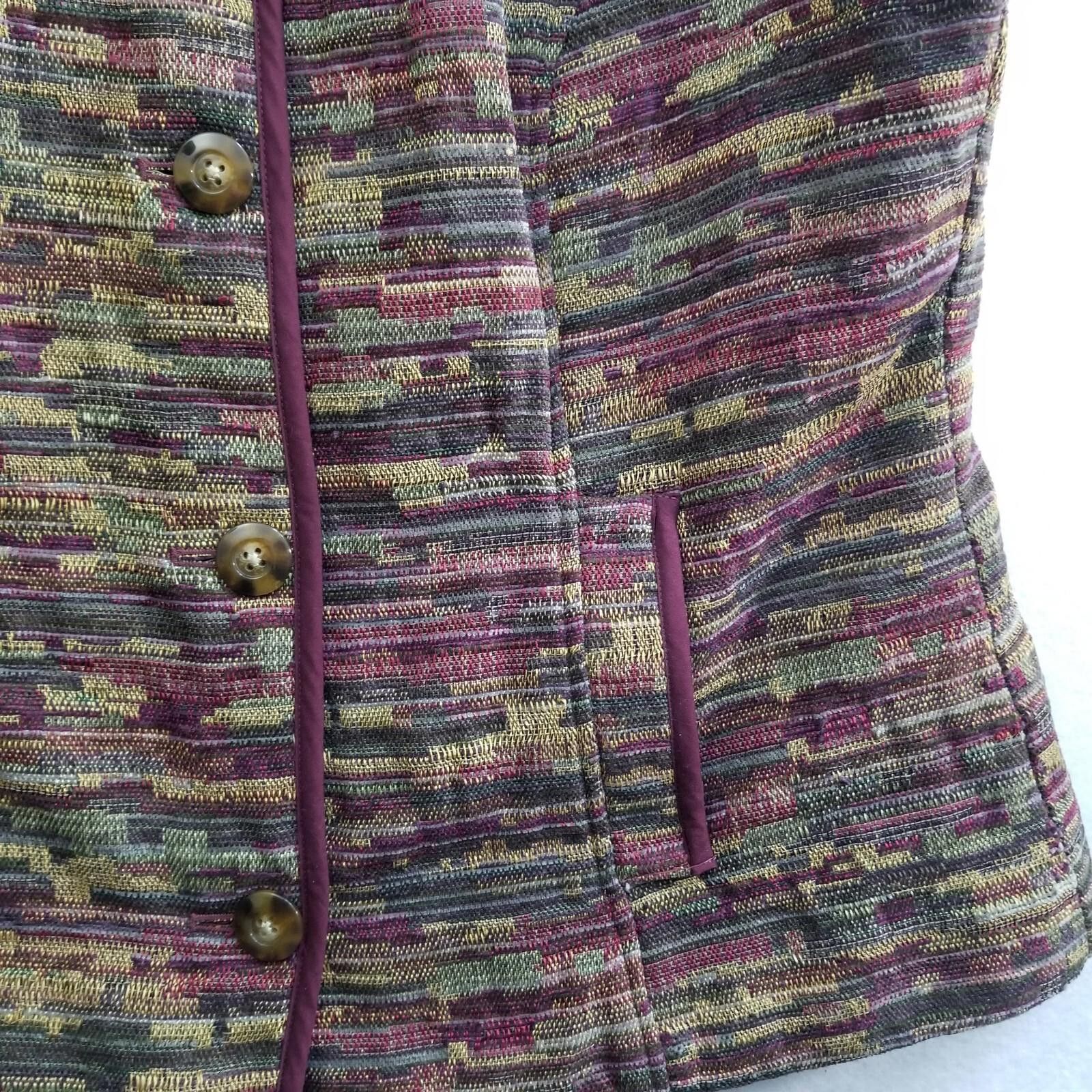 Designer Christopher Banks Large Maroon Lined Sweater Vest Fast Ship Size L / US 10 / IT 46 - 5 Thumbnail