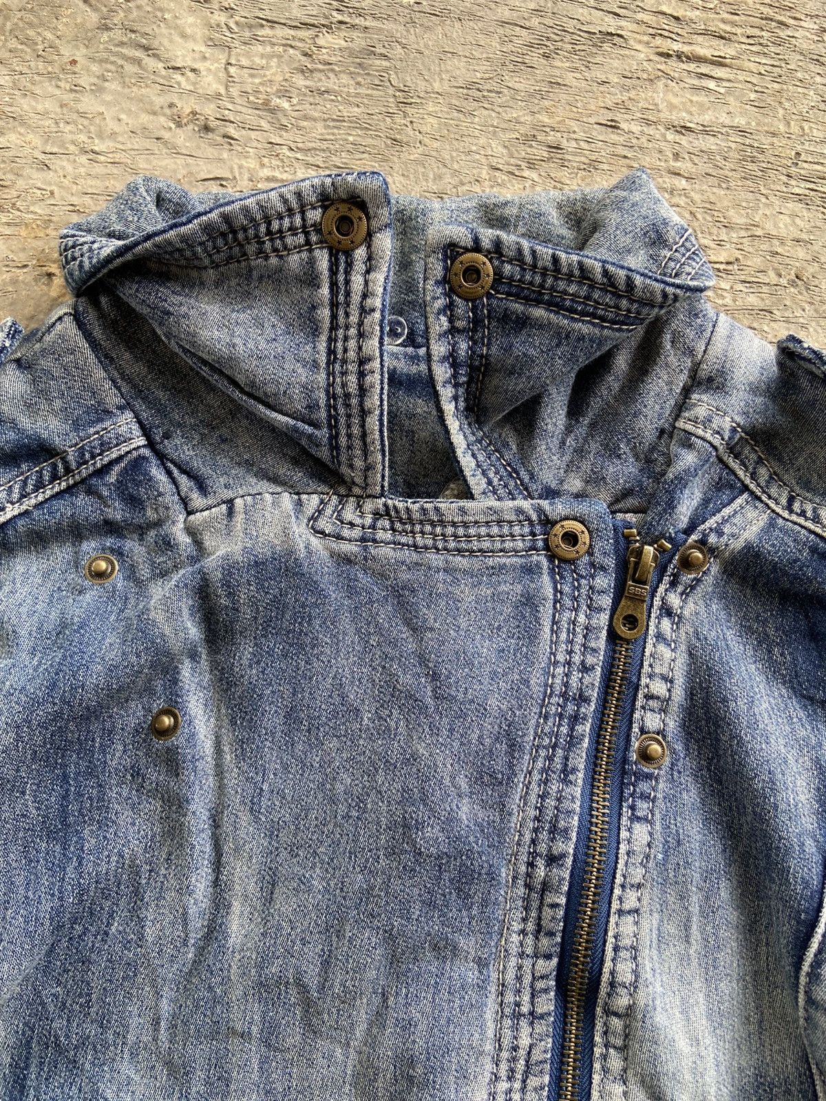 If Six Was Nine 2000s HCMII - Vkei Style Mud Wash Riders Jacket Size M / US 6-8 / IT 42-44 - 6 Thumbnail