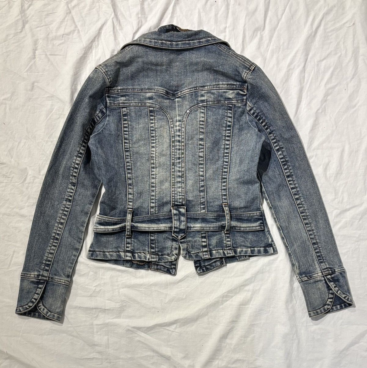 Vintage Cool Cat vintage faded zip denim jacket Size M / US 6-8 / IT 42-44 - 6 Thumbnail