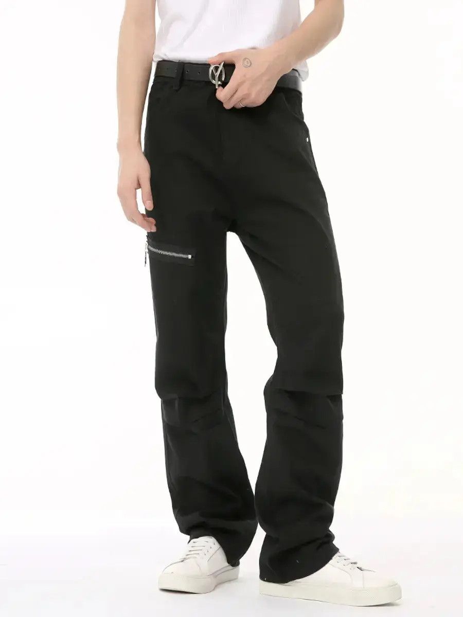 Japanese Brand Retro loose high street zipper spliced jeans Size US 32 / EU 48 - 6 Thumbnail