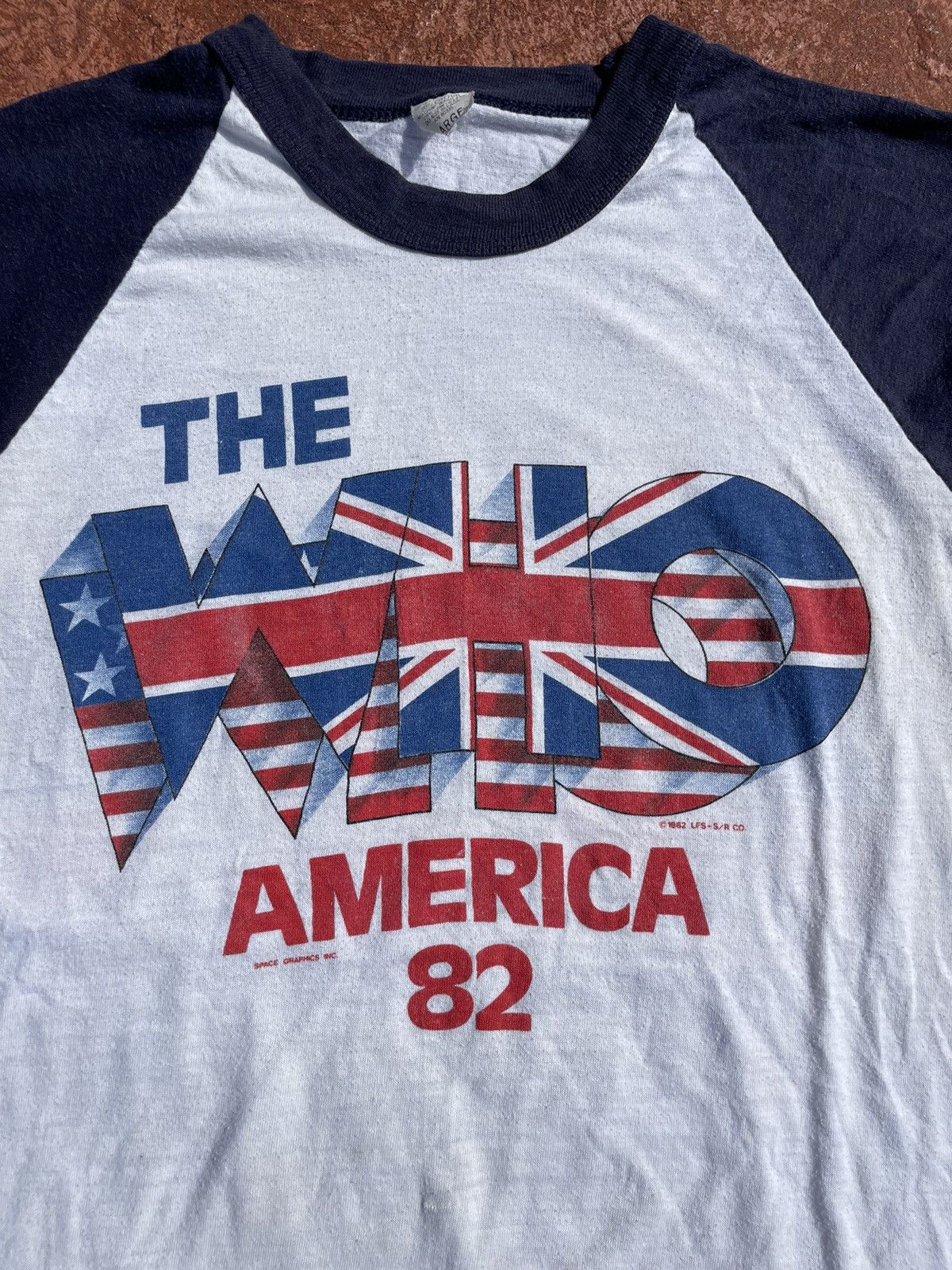 Band Tees Vintage 80s The Who America Tour 82 Rock Raglan Jersey Tee Size US L / EU 52-54 / 3 - 3 Thumbnail