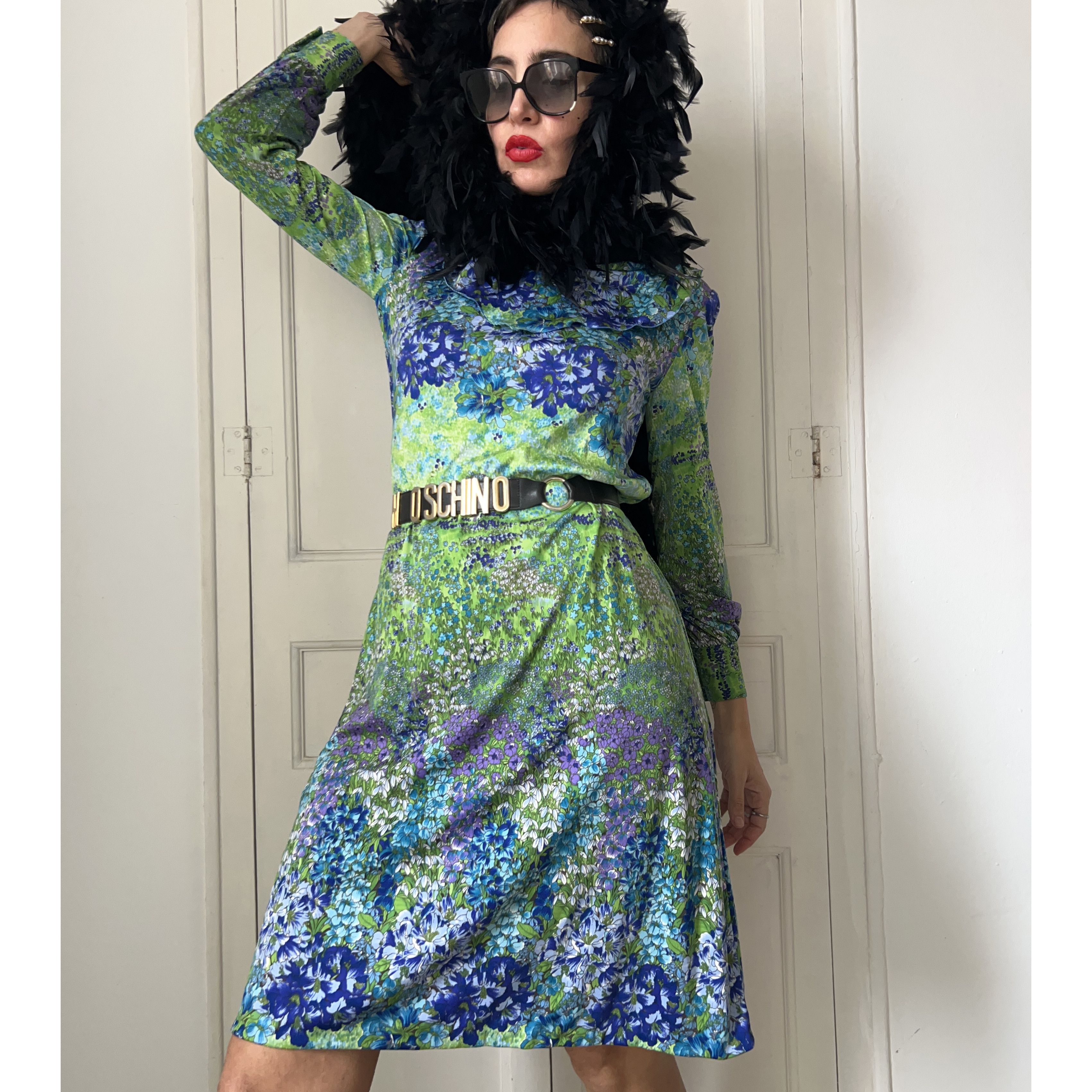 Vintage Vintage Cottagecore 70s Floral Midi Dress Size M / US 6-8 / IT 42-44 - 5 Thumbnail