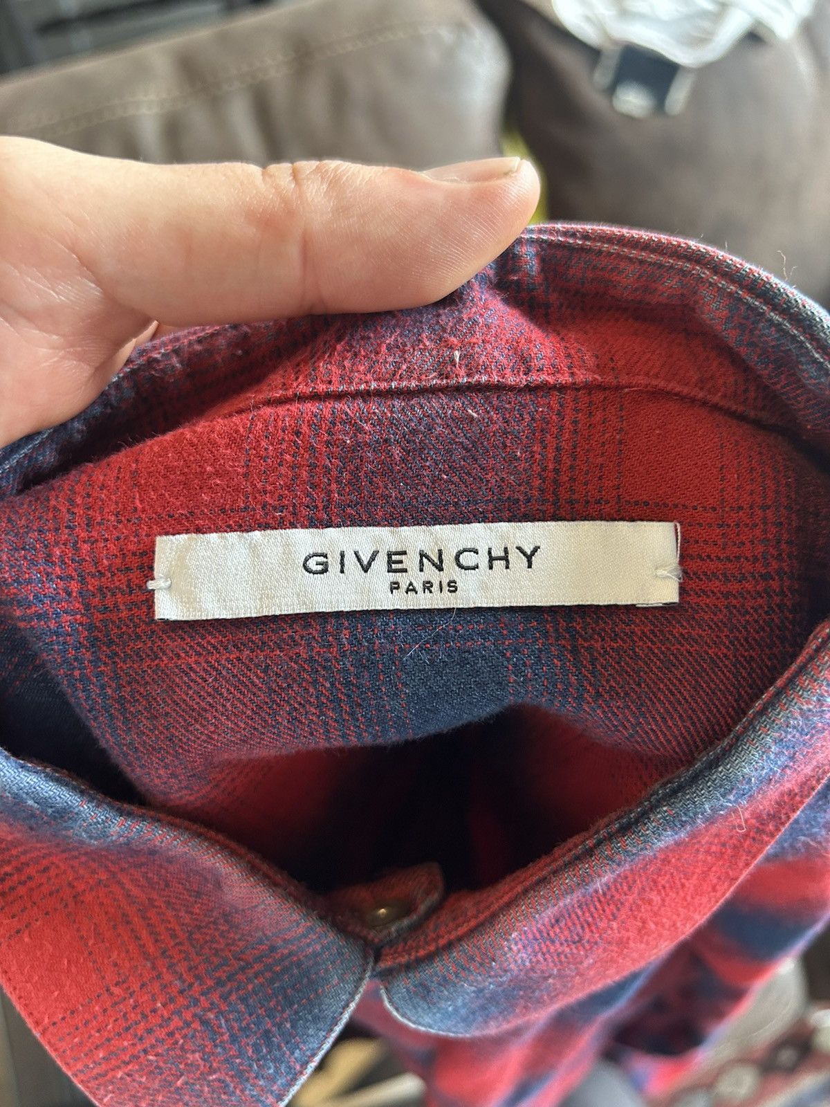 Givenchy Givenchy Red and Blue Checkered Western Shirt – Size 40 Size US M / EU 48-50 / 2 - 10 Thumbnail