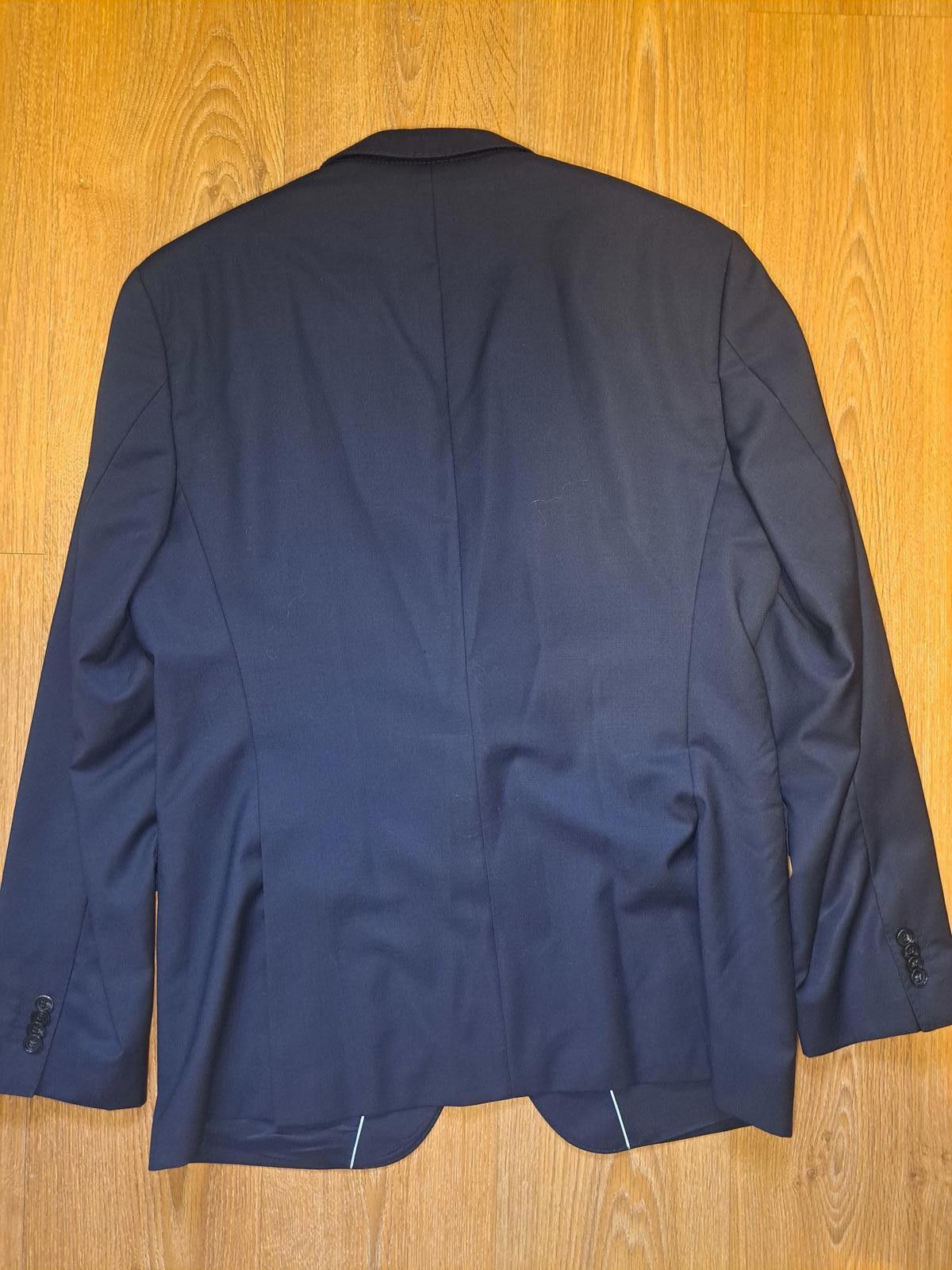 Hugo Boss Hugo Boss Guabello Sport Coat Mens 42R Navy Blue Virgin Wool Size 42R - 9 Thumbnail