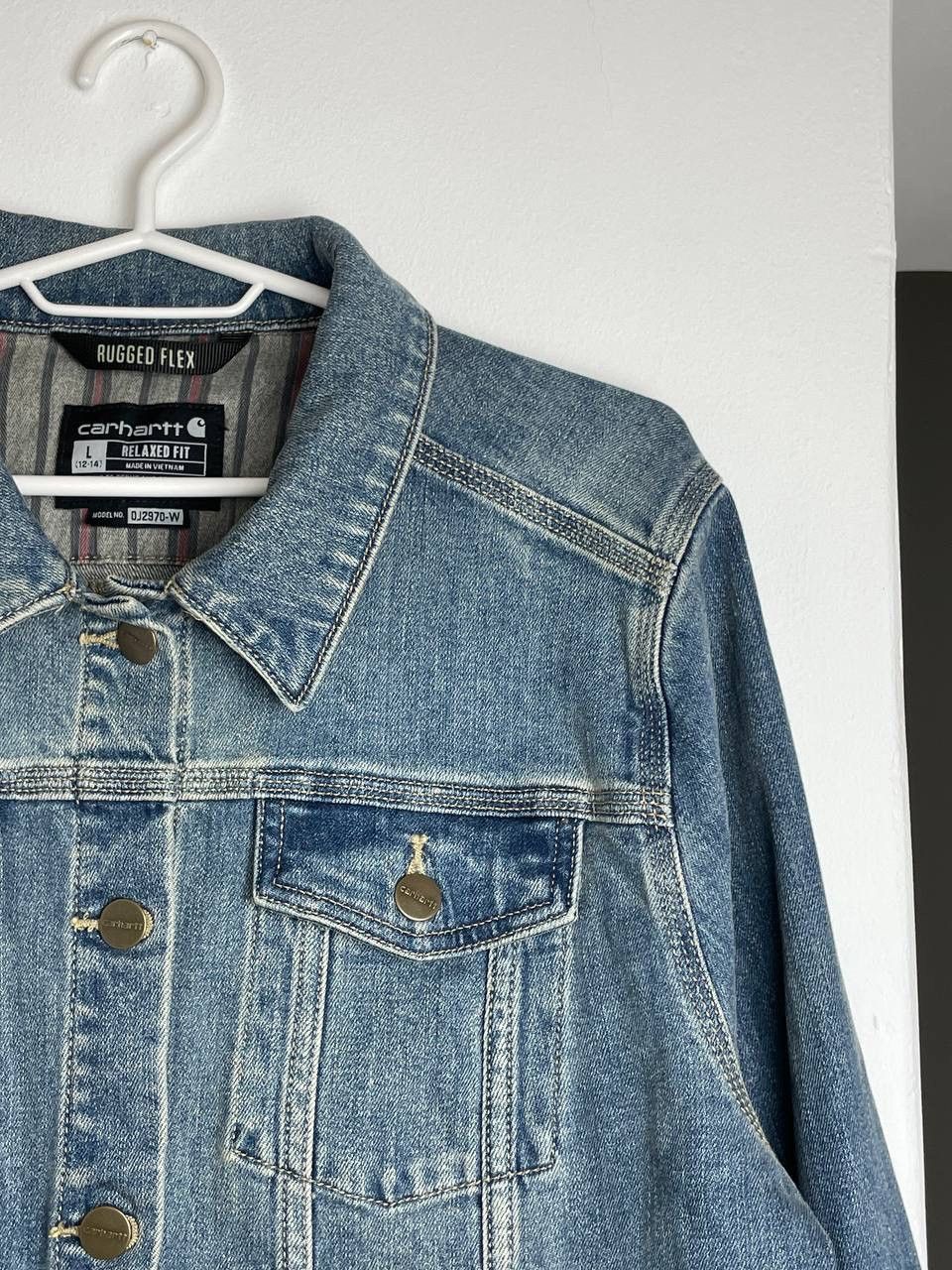 Carhartt × Vintage Carhartt Vintage Jeans Jacket Small Center Logo Y2K Size L / US 10 / IT 46 - 3 Thumbnail