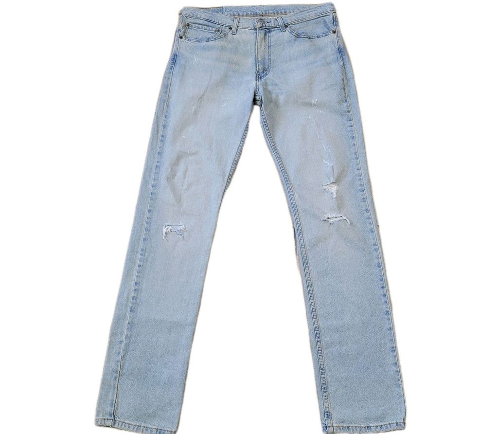 Levi's Levi's Jeans 511 Slim Straight Distressed Blue 34/34 Men's Size US 34 / EU 50 - 1 Thumbnail