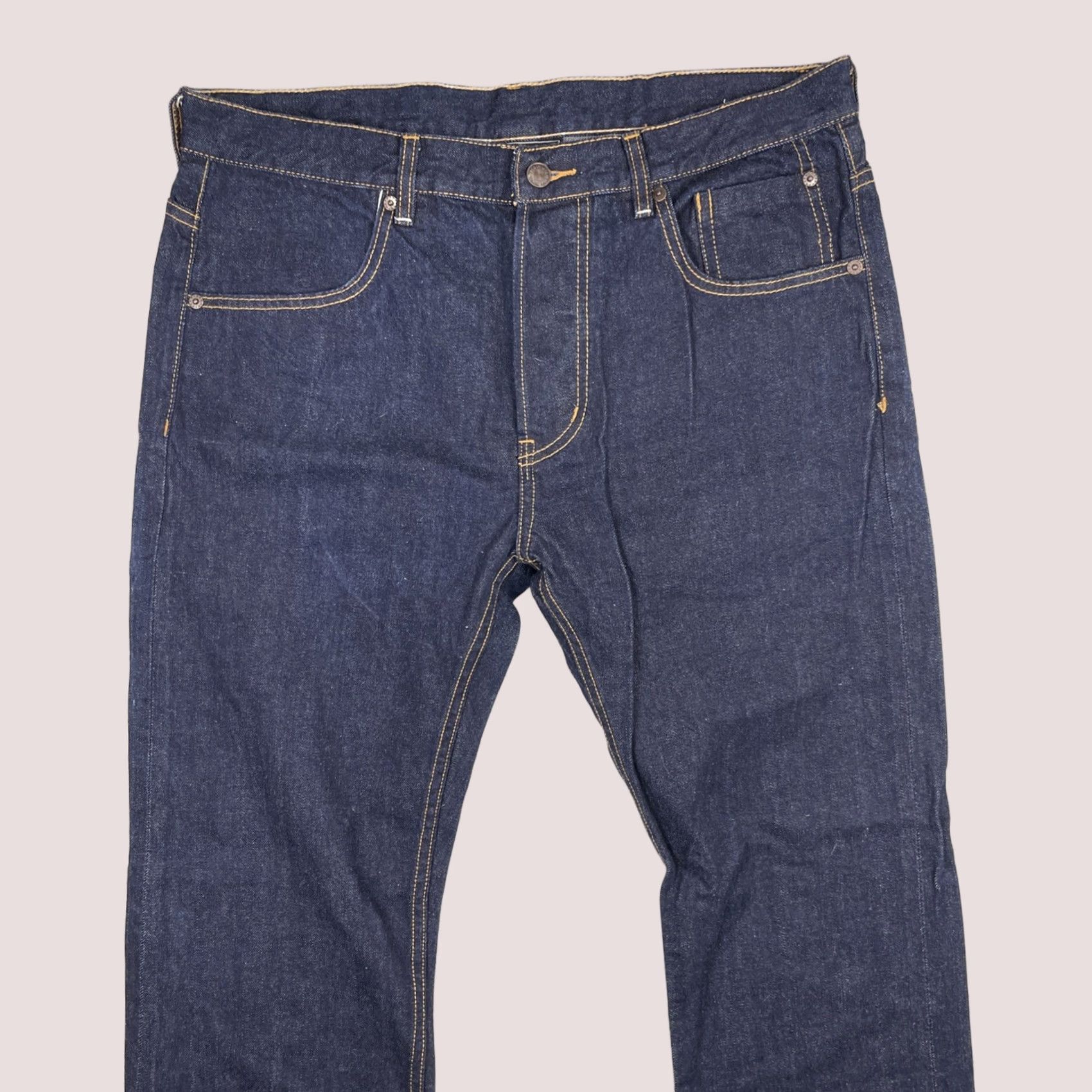 The Hundreds The Hundreds Selvedge Jeans Slim 34 Blue Denim Pants Straight Mens 34 Jeans Dark Denim Pants City Hip Hop 90s Mens Size US 34 / EU 50 - 1 Thumbnail