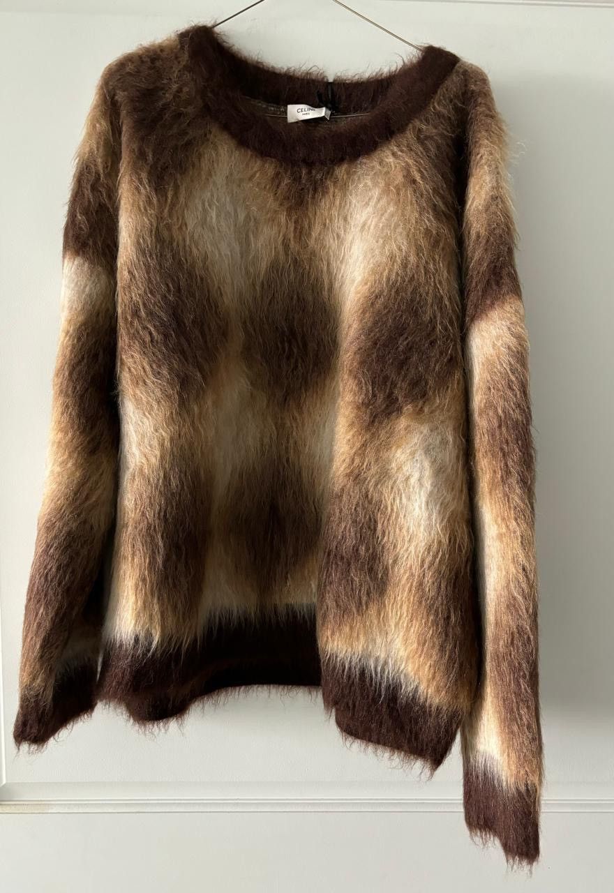 Celine Brushed Boxy Cropped Mohair Sweater in brown Size US L / EU 52-54 / 3 - 1 Thumbnail