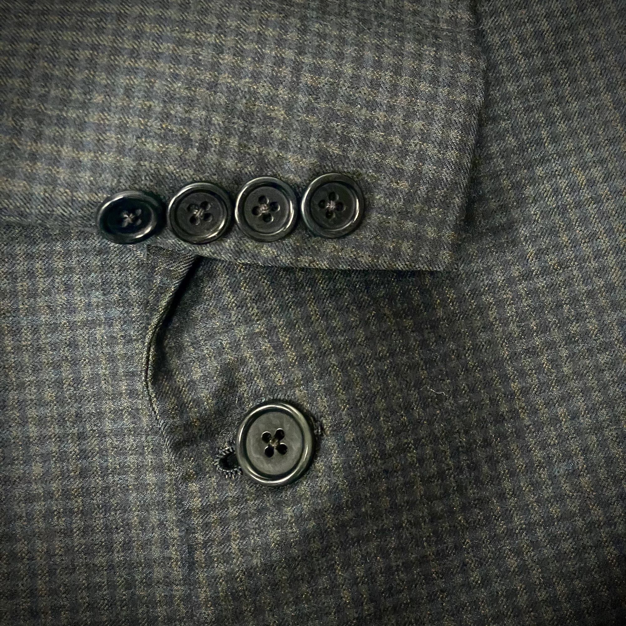 Hickey Freeman Vtg Hickey Freeman BOARDROOM Green Blue Check Sport Coat Size 48R - 3 Thumbnail
