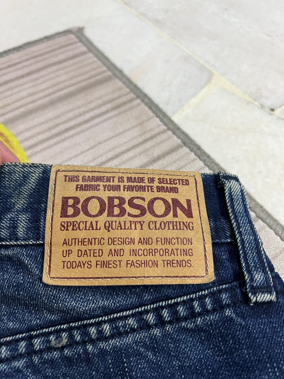 If Six Was Nine × Le Grande Bleu (L.G.B.) 💥BAGGY💥VINTAGE 90’s STYLE BOBSON DISTRESS JEANS Size US 29 - 22 Thumbnail