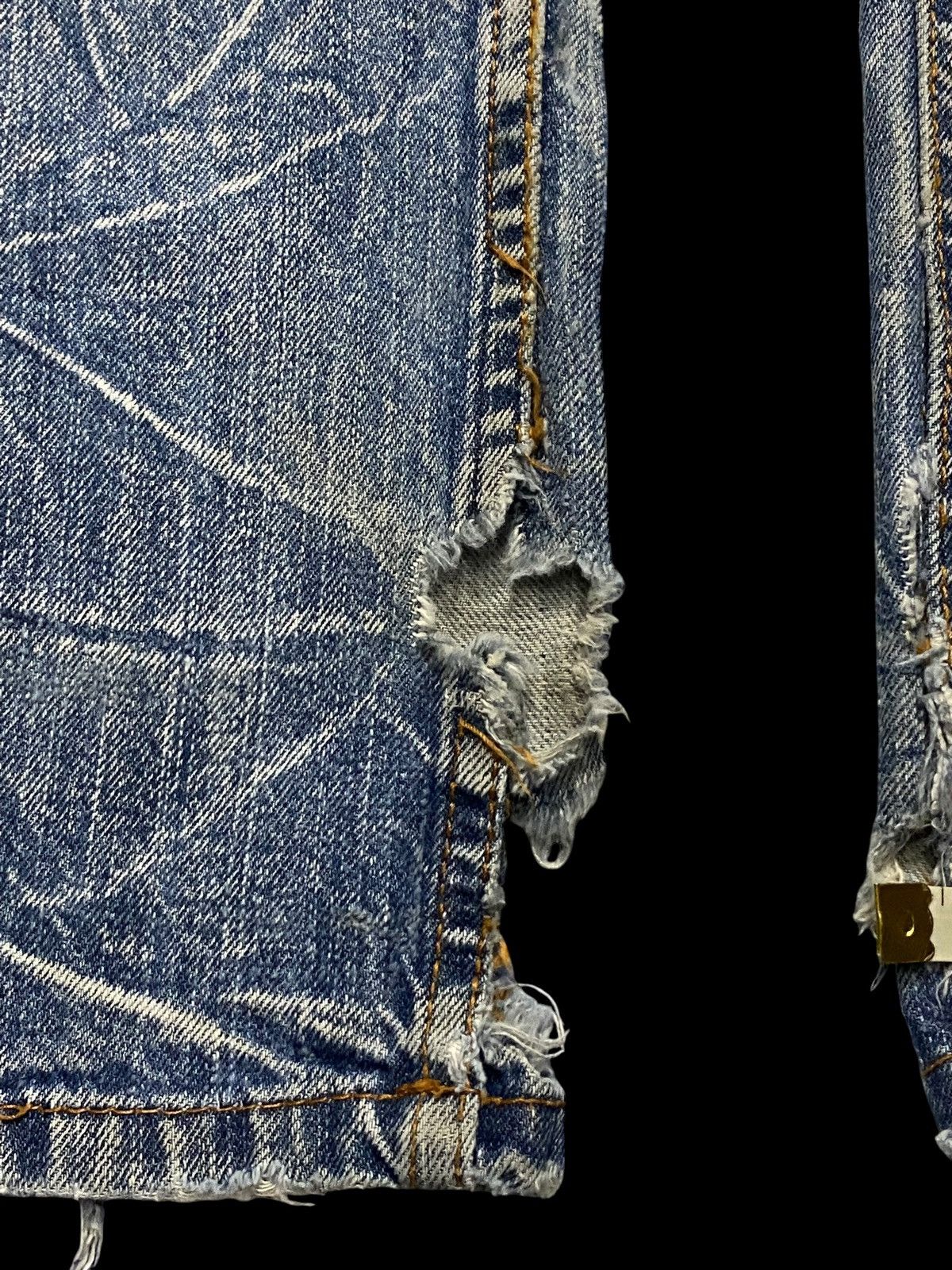 Japanese Brand Japanese Brand Nylaus Thunder Double Waist Trash Loose Jeans Size US 30 / EU 46 - 15 Thumbnail