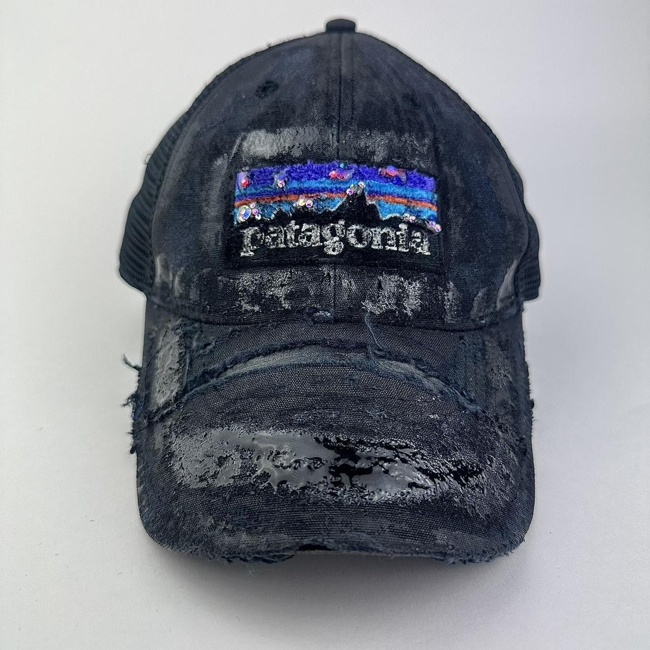 Patagonia ASTROBOI* x Patagonia Black Distressed Rhinestone Hat Size ONE SIZE - 1 Thumbnail