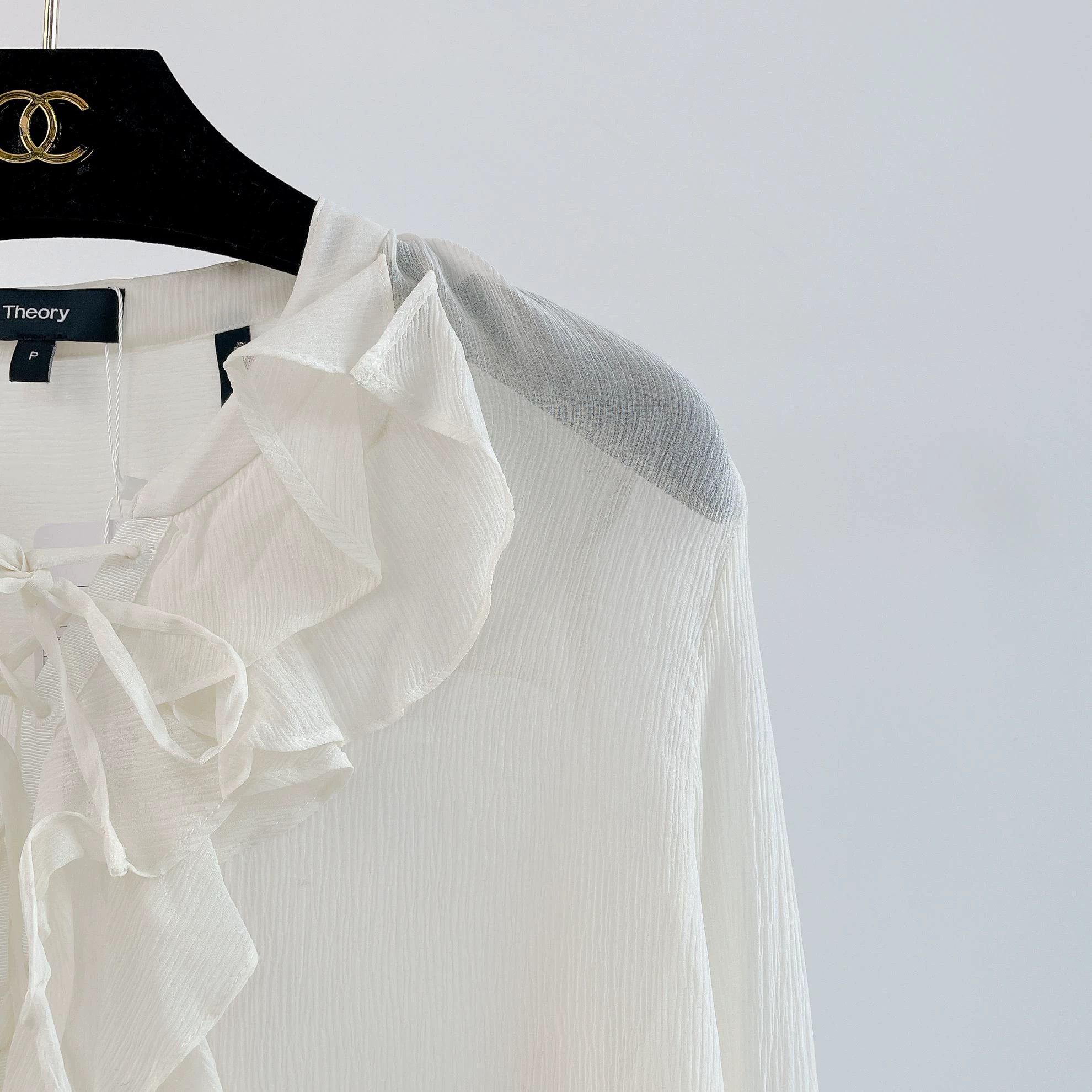 Theory Theory Ivory Shirt P Size XS / US 0-2 / IT 36-38 - 3 Thumbnail